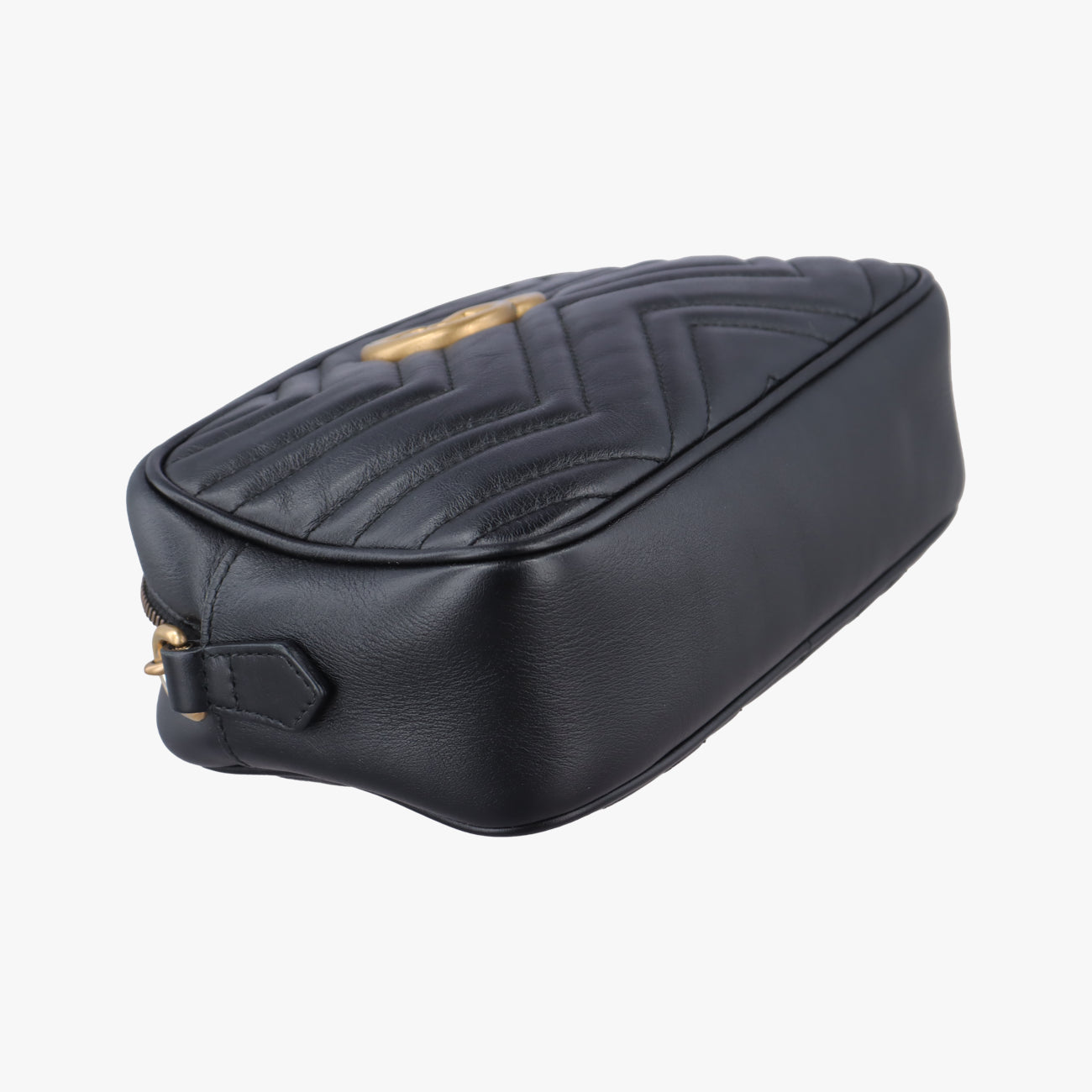 Pre-owned Gucci GG Marmont Black Leather 447632 shoulderbag | stylenewstar