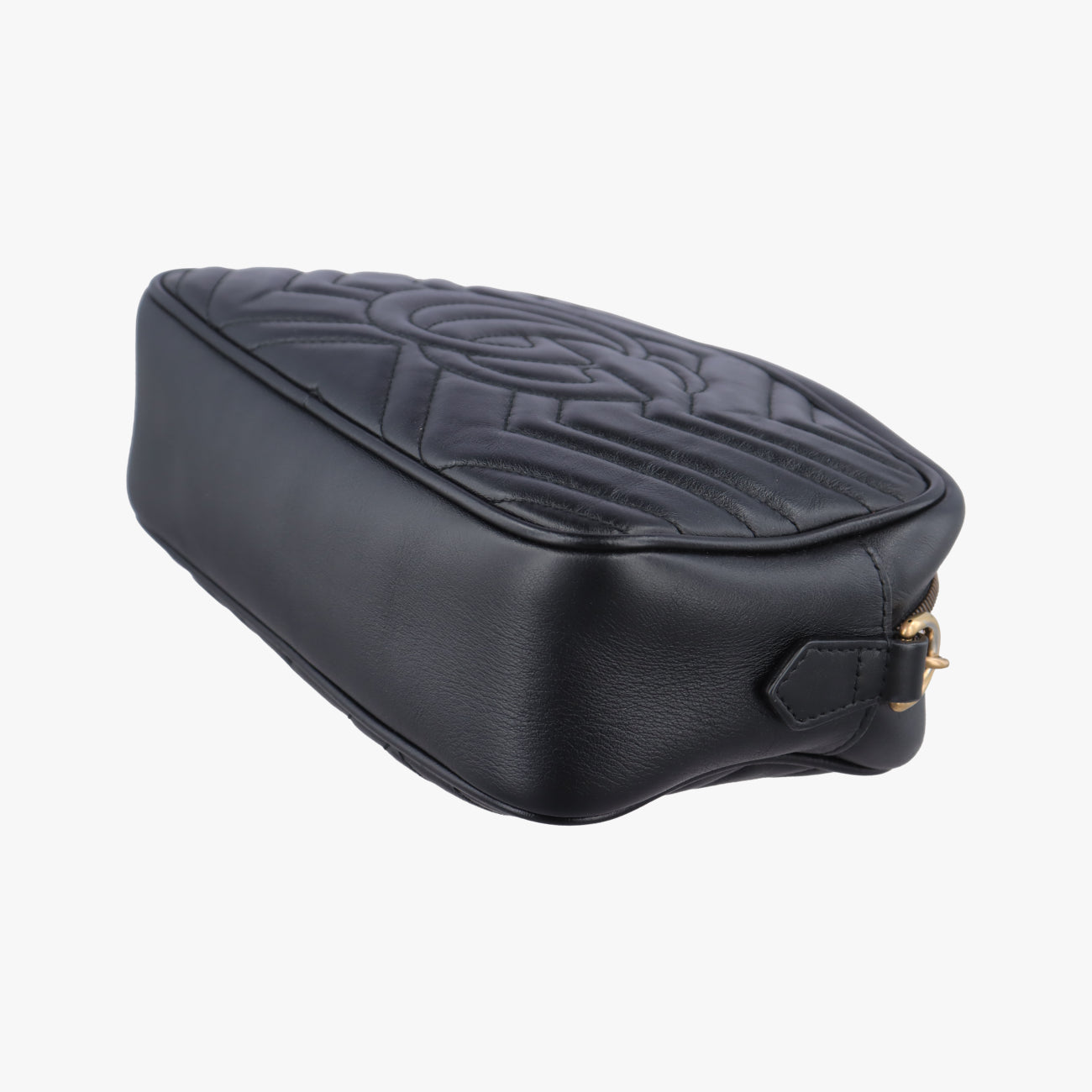 Pre-owned Gucci GG Marmont Black Leather 447632 shoulderbag | stylenewstar