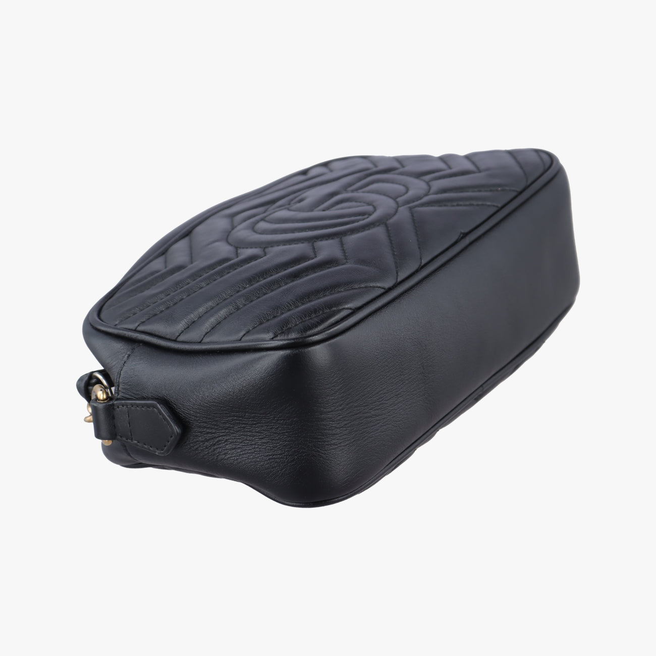 Pre-owned Gucci GG Marmont Black Leather 447632 shoulderbag | stylenewstar