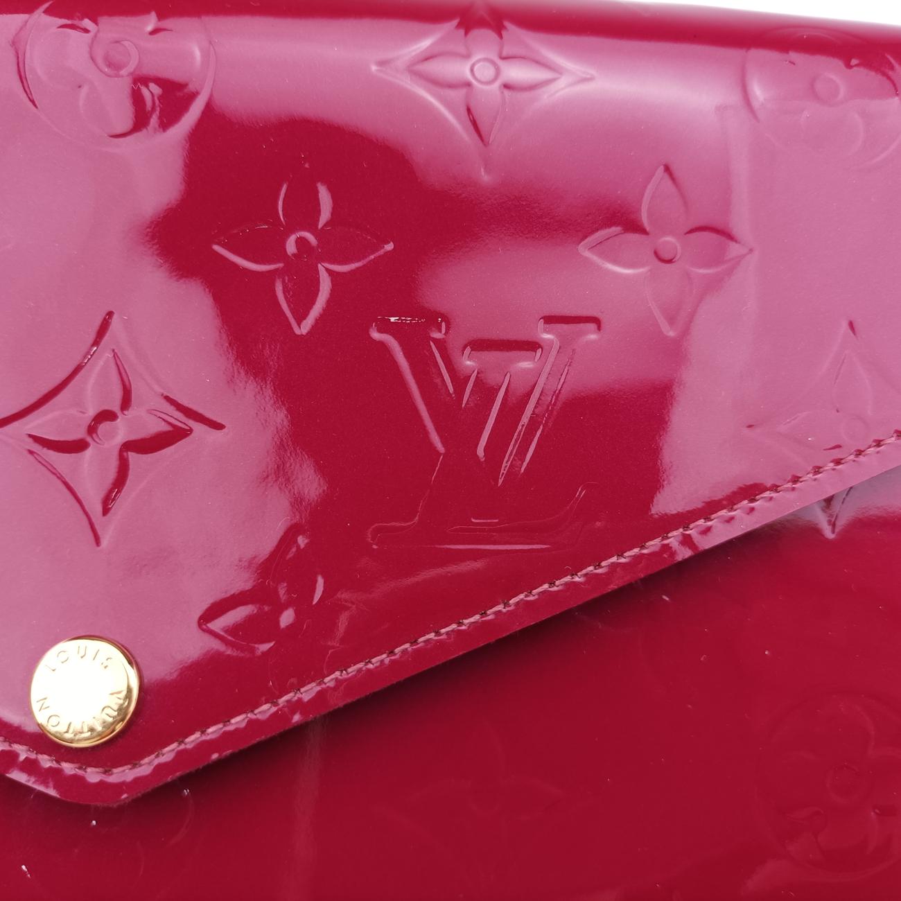 Pre-owned Louis Vuitton Pochette FéLICIE CERISE Vernis M61293 shoulderbag | stylenewstar