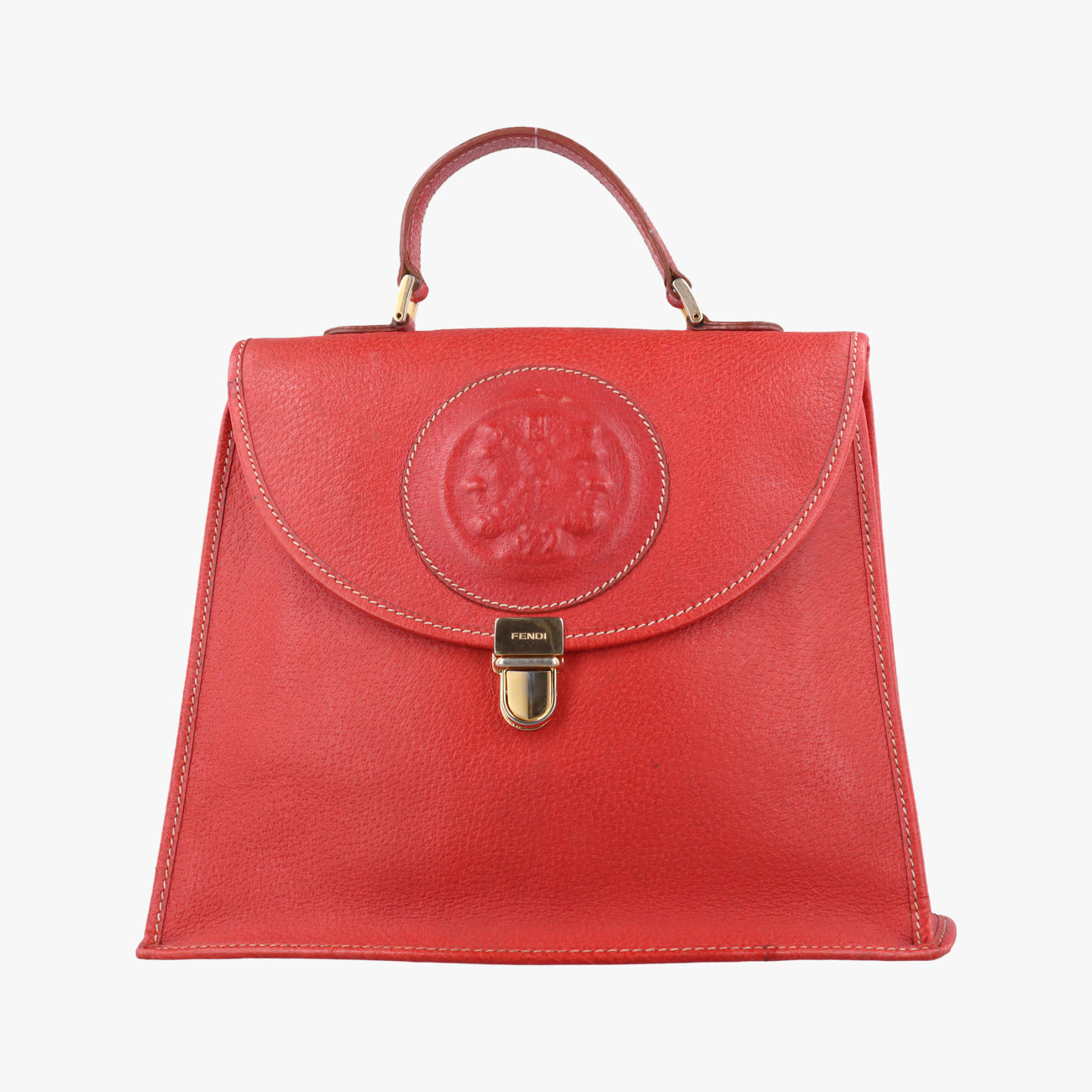 Vintage Fendi Janus Orange Leather 13709 handbag | stylenewstar