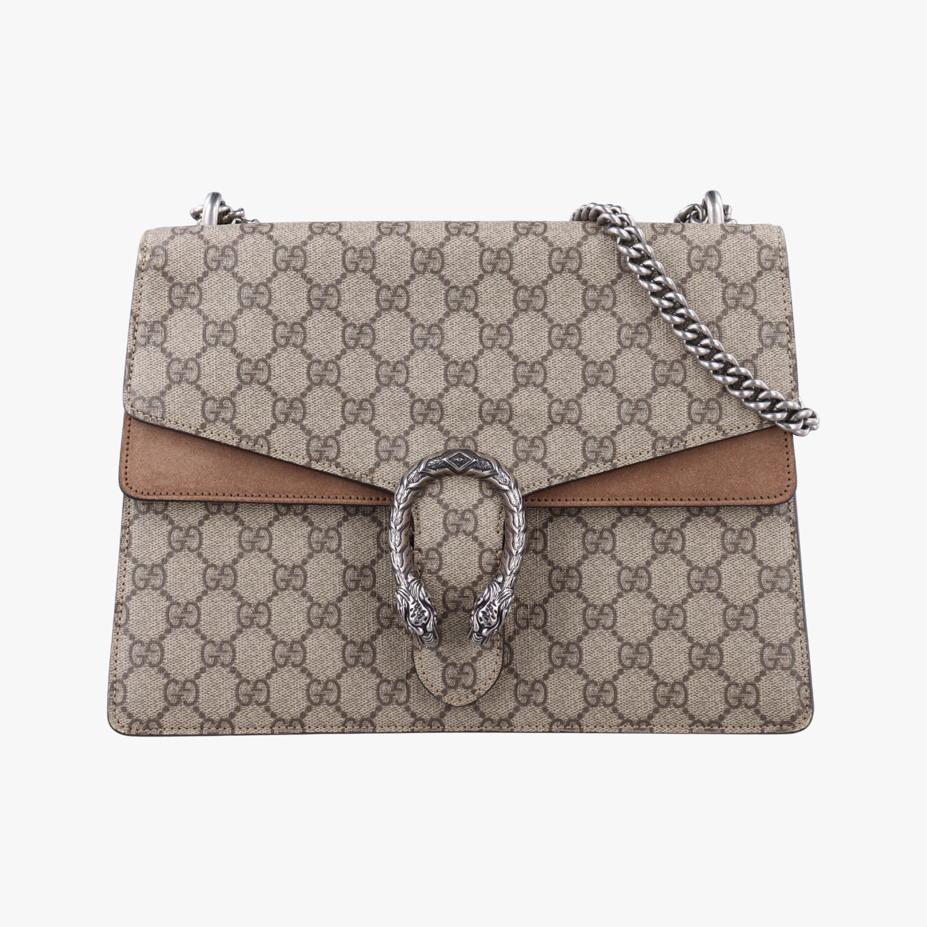 Pre-owned Gucci Dionysus beige PVC coated canvas 403348 shoulderbag | stylenewstar