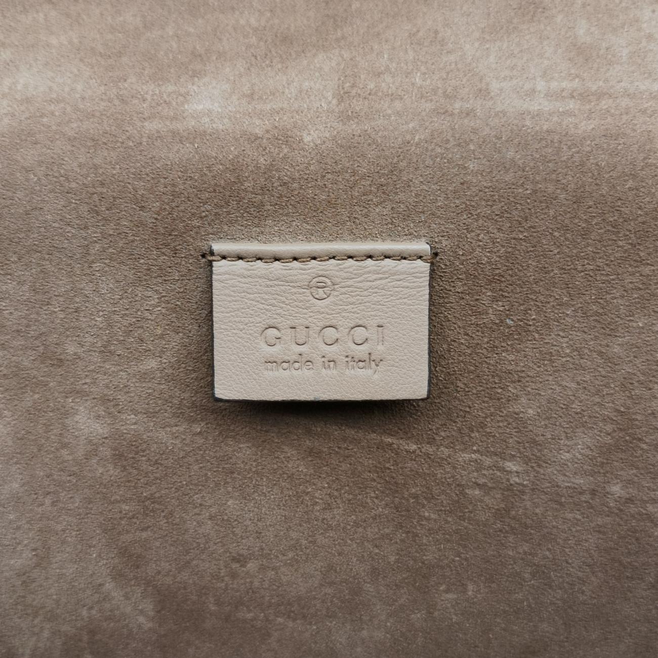 Pre-owned Gucci Dionysus beige PVC coated canvas 403348 shoulderbag | stylenewstar