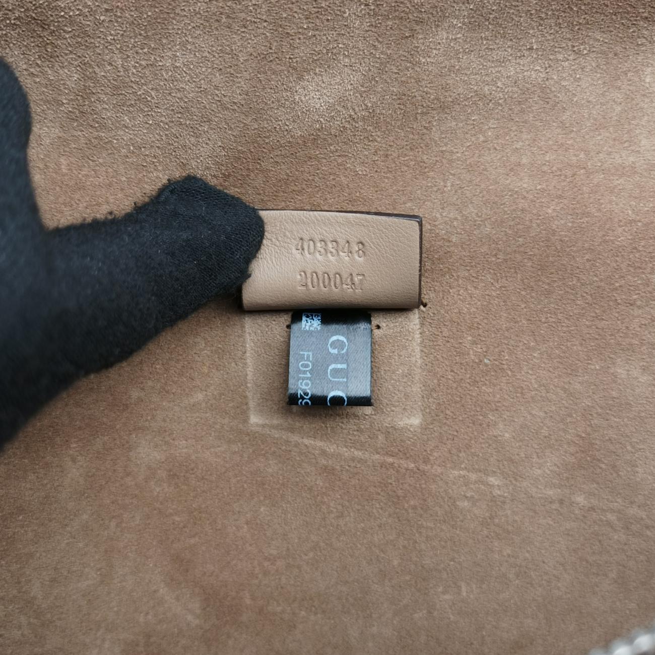 Pre-owned Gucci Dionysus beige PVC coated canvas 403348 shoulderbag | stylenewstar