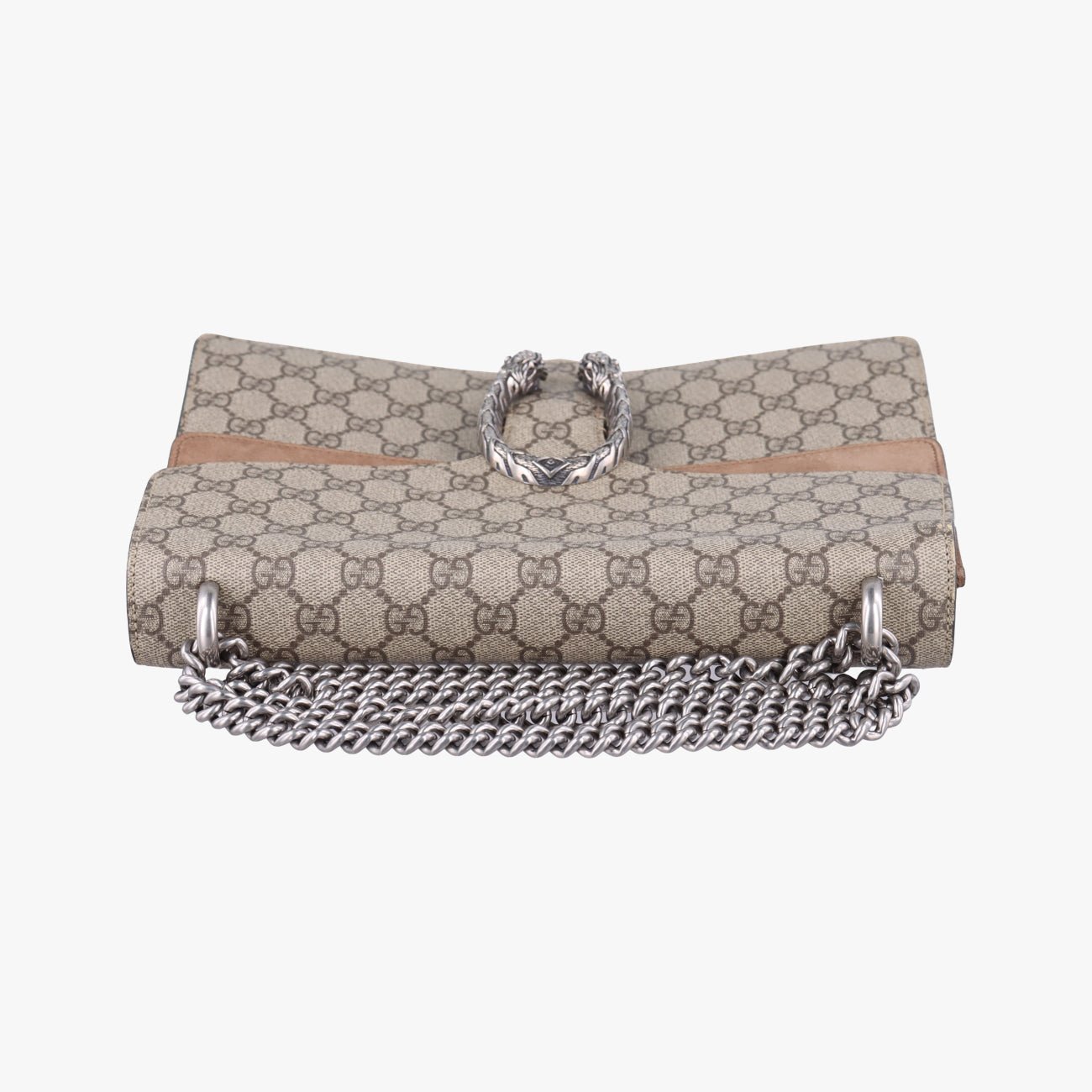 Pre-owned Gucci Dionysus beige PVC coated canvas 403348 shoulderbag | stylenewstar