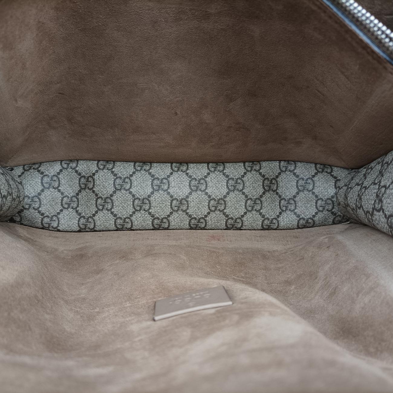 Pre-owned Gucci Dionysus beige PVC coated canvas 403348 shoulderbag | stylenewstar