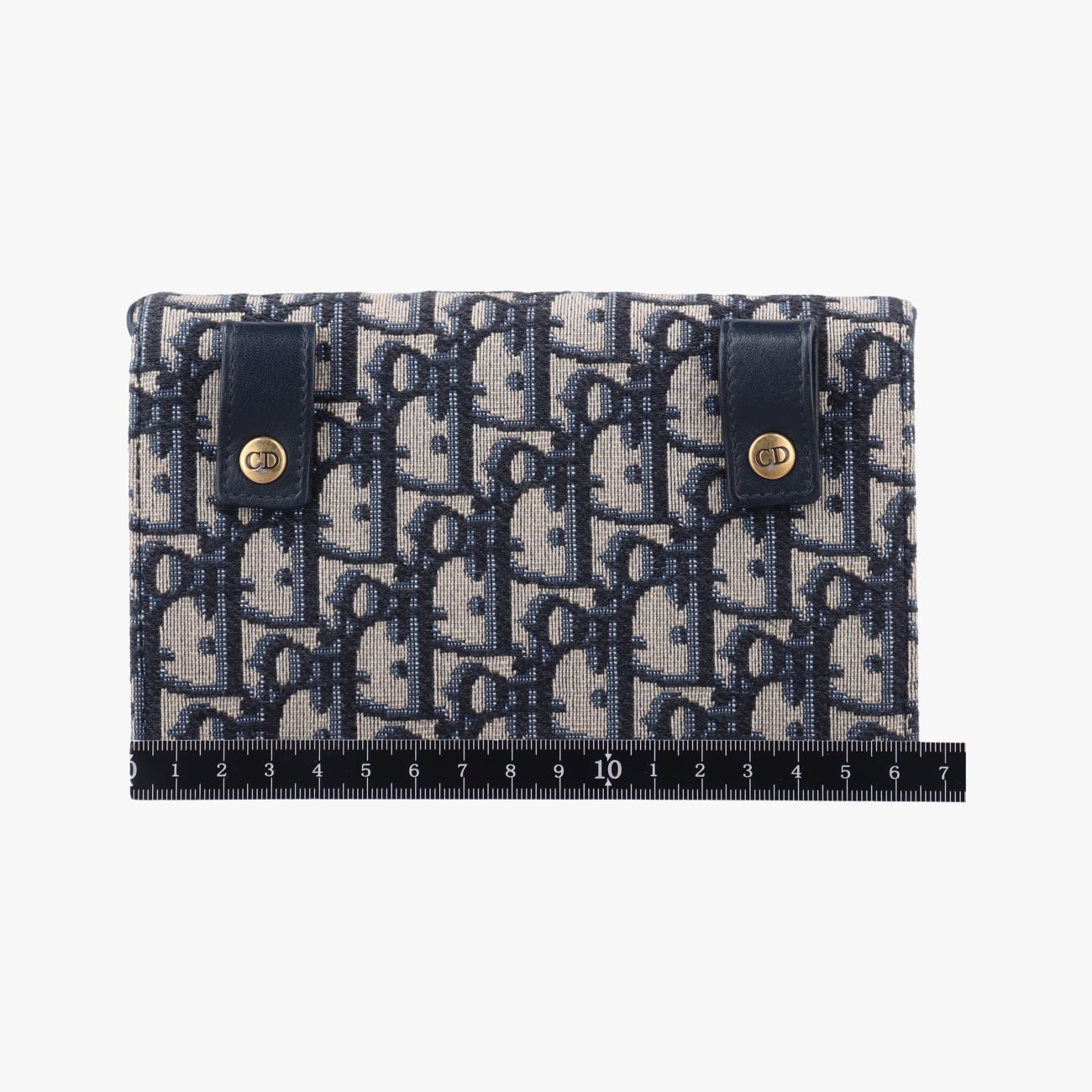 Pre-owned Christian Dior Saddle Navy×Gray jacquard  bum bag/waist bag | stylenewstar