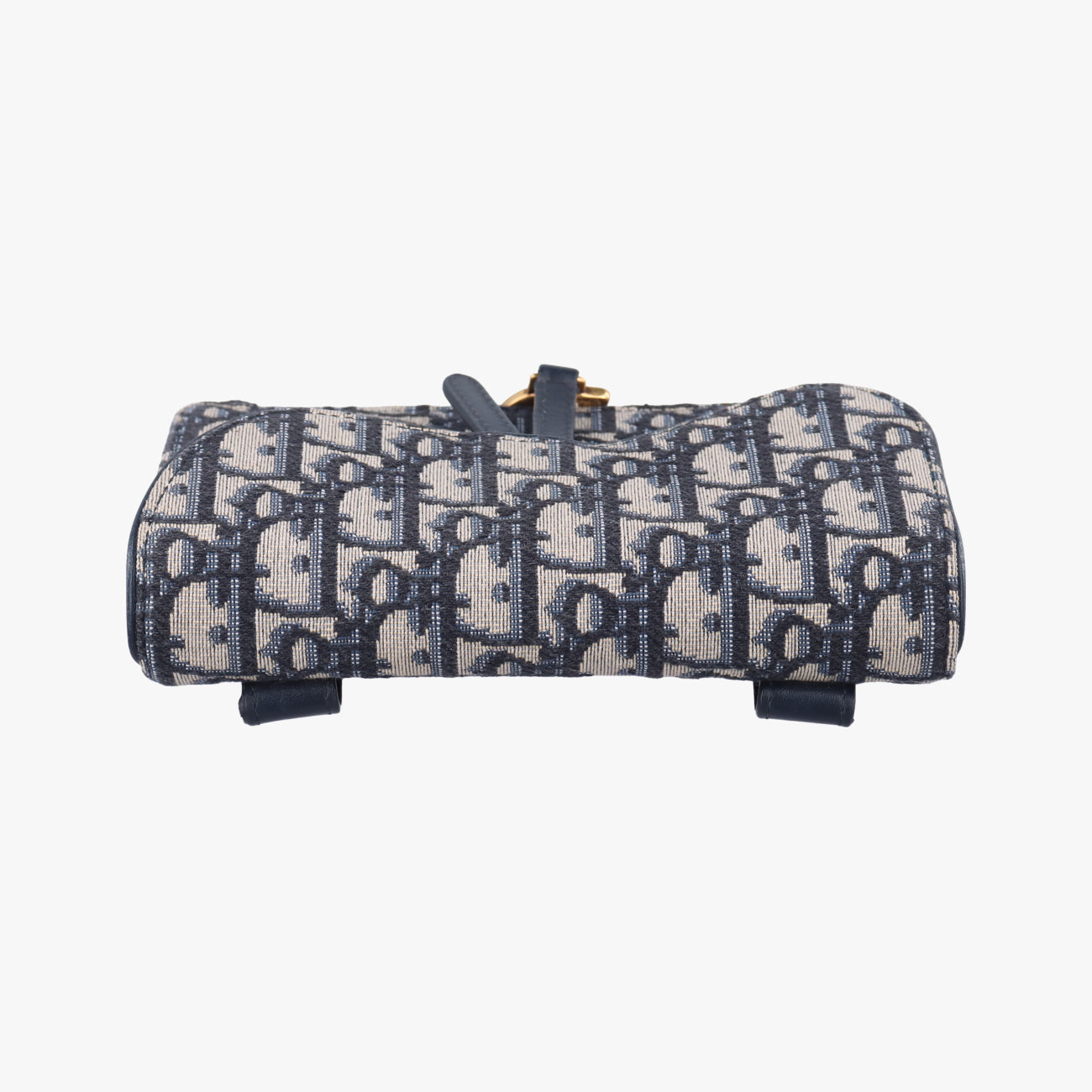 Pre-owned Christian Dior Saddle Navy×Gray jacquard  bum bag/waist bag | stylenewstar