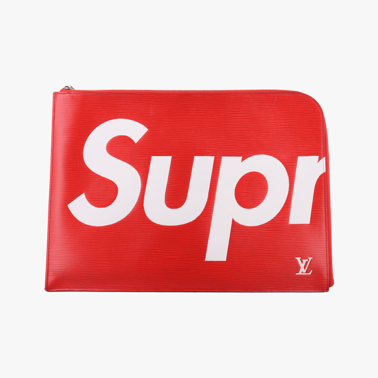 Pre-owned Louis Vuitton Pochette Jour GM Supreme Collaboration ROUGE×white epi M67722 clutchbag | stylenewstar