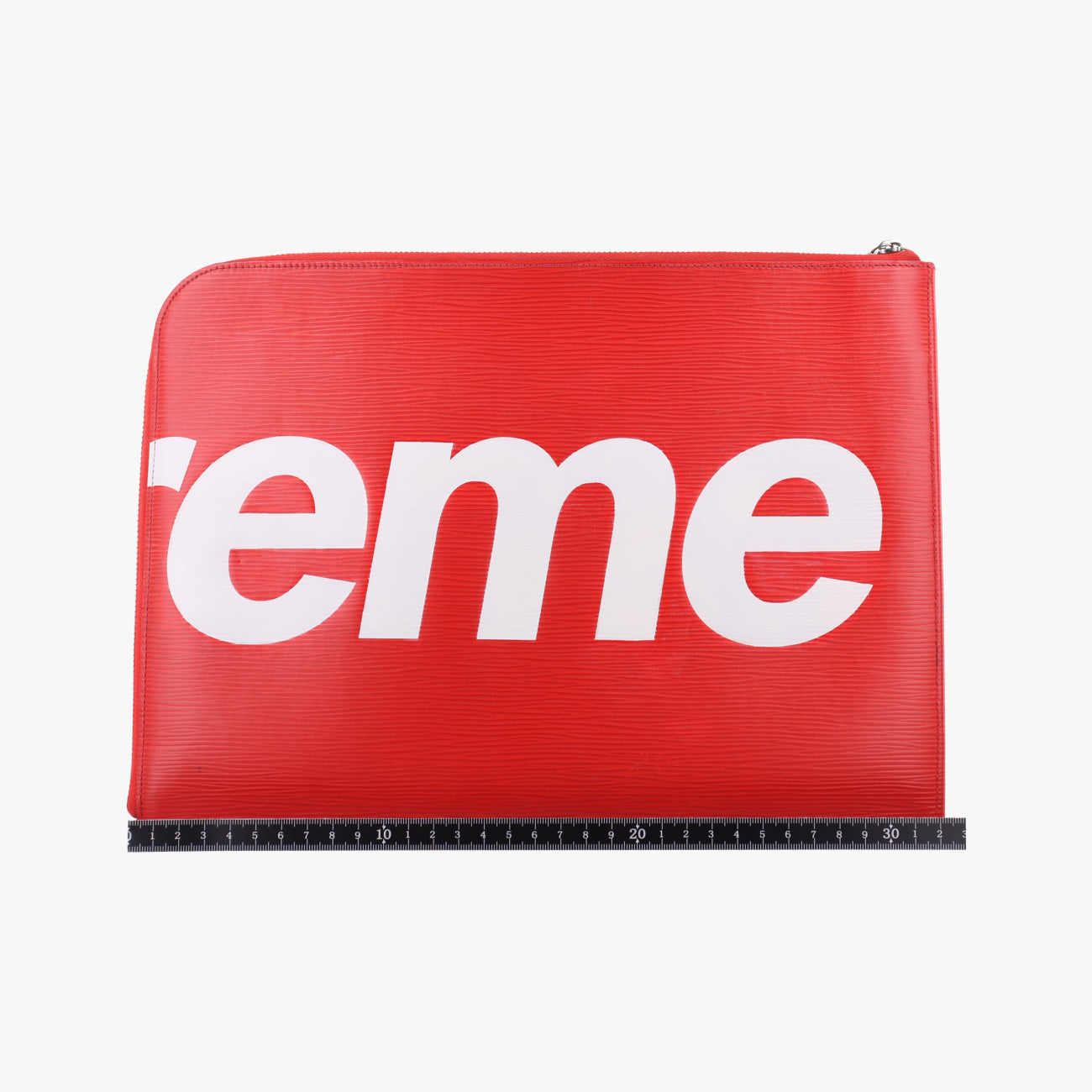 Pre-owned Louis Vuitton Pochette Jour GM Supreme Collaboration ROUGE×white epi M67722 clutchbag | stylenewstar