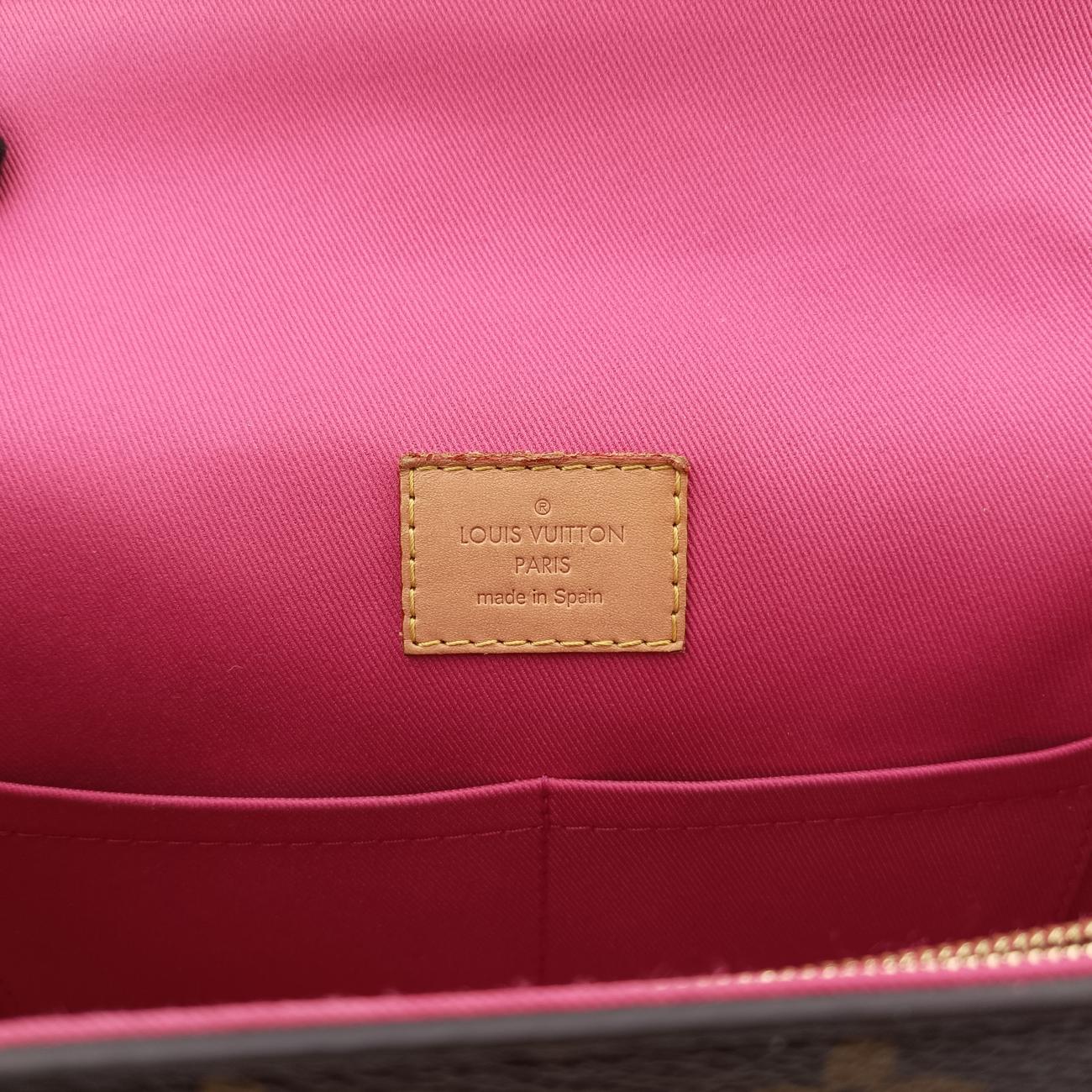 Pre-owned Louis Vuitton Cluny BB Brown Monogram canvas x calf leather M42738 handbag | stylenewstar