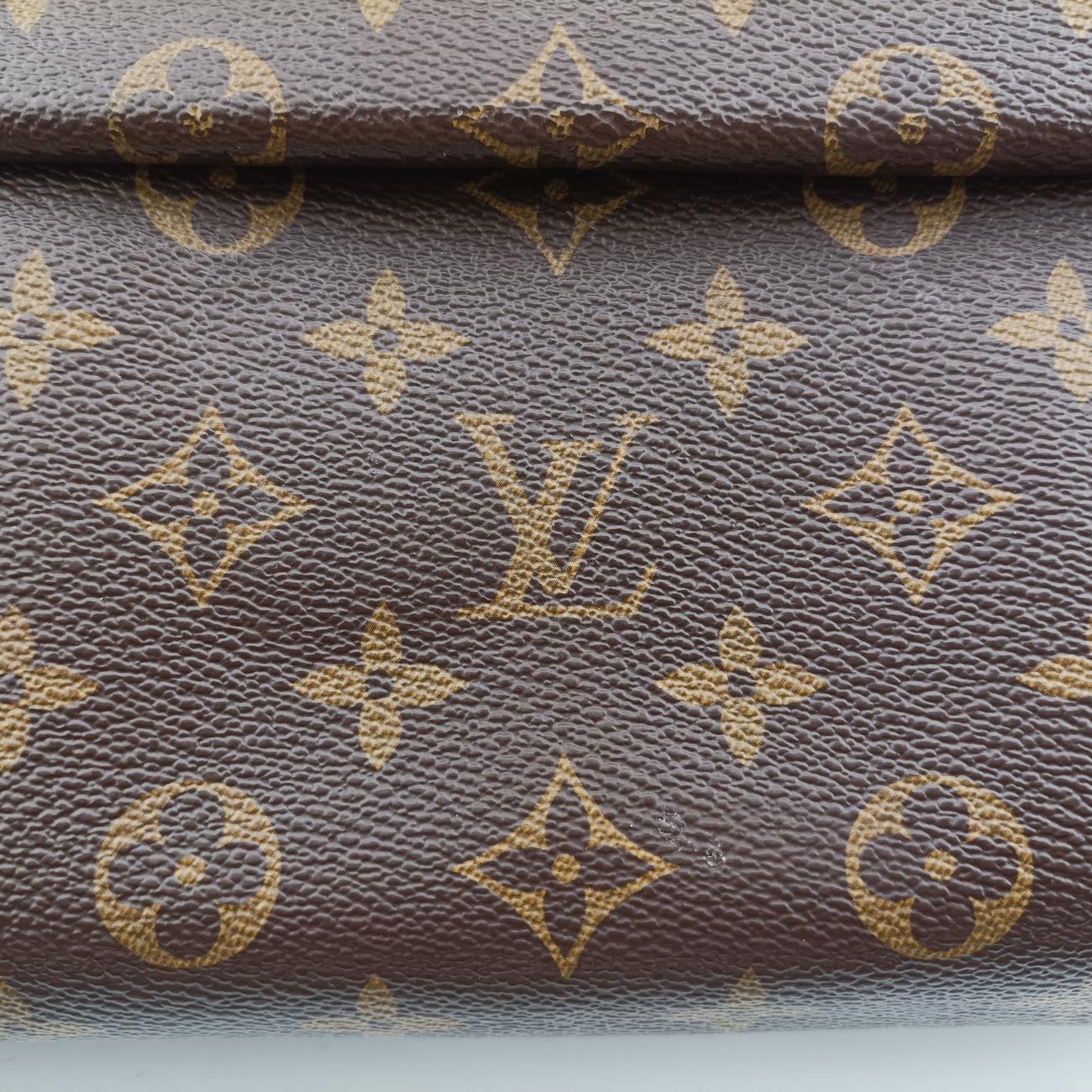 Pre-owned Louis Vuitton Cluny BB Brown Monogram canvas x calf leather M42738 handbag | stylenewstar