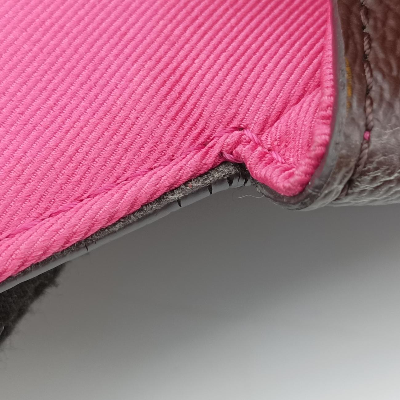 Pre-owned Louis Vuitton Cluny BB Brown Monogram canvas x calf leather M42738 handbag | stylenewstar