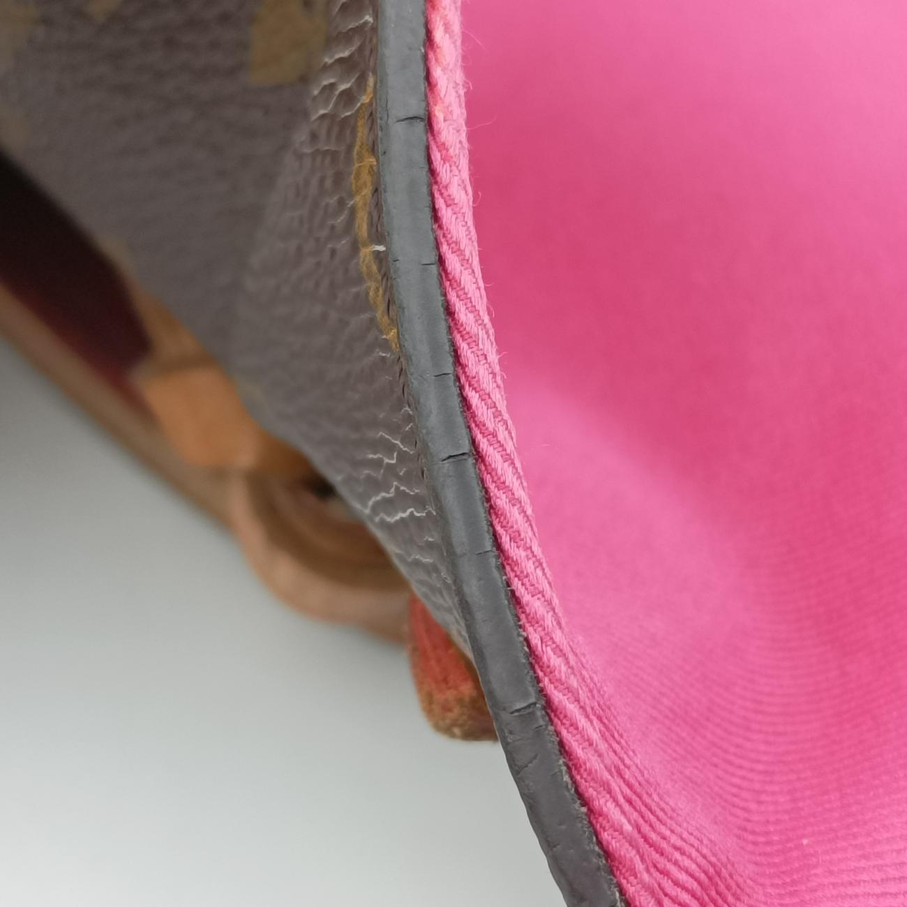 Pre-owned Louis Vuitton Cluny BB Brown Monogram canvas x calf leather M42738 handbag | stylenewstar