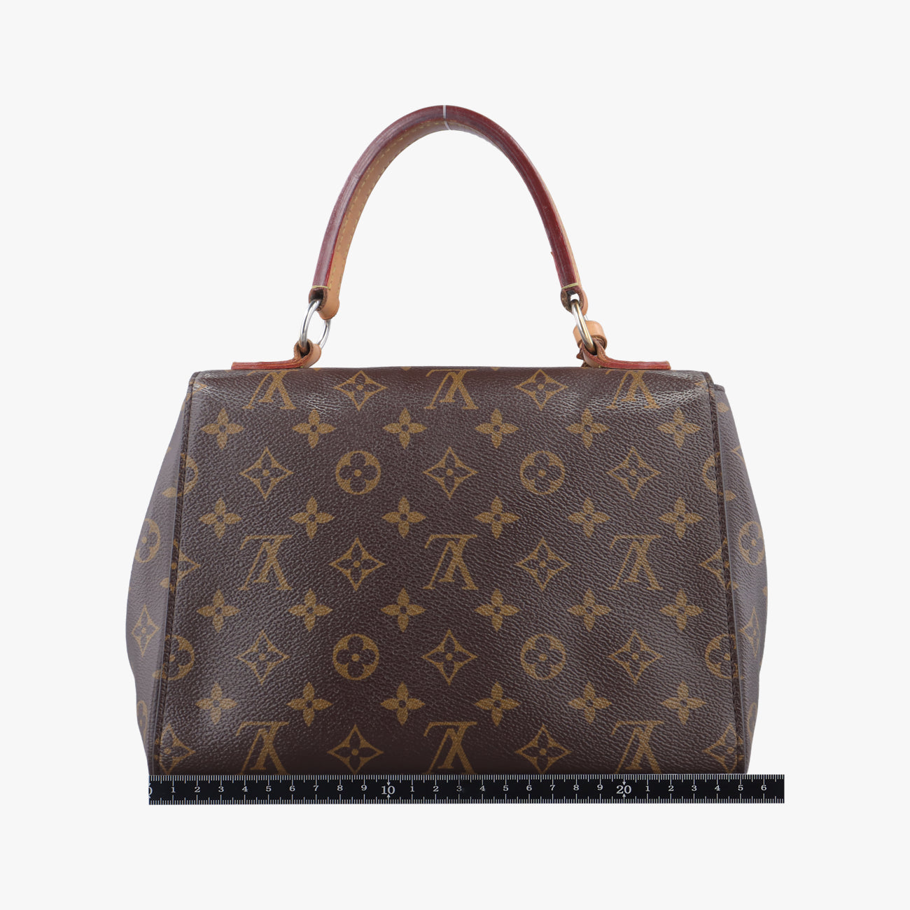 Pre-owned Louis Vuitton Cluny BB Brown Monogram canvas x calf leather M42738 handbag | stylenewstar
