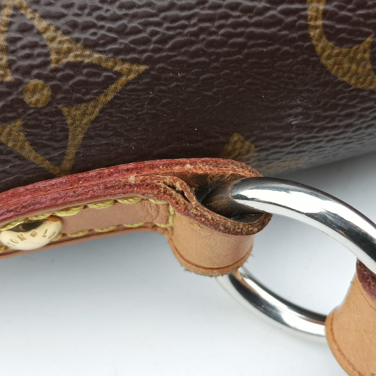 Pre-owned Louis Vuitton Cluny BB Brown Monogram canvas x calf leather M42738 handbag | stylenewstar