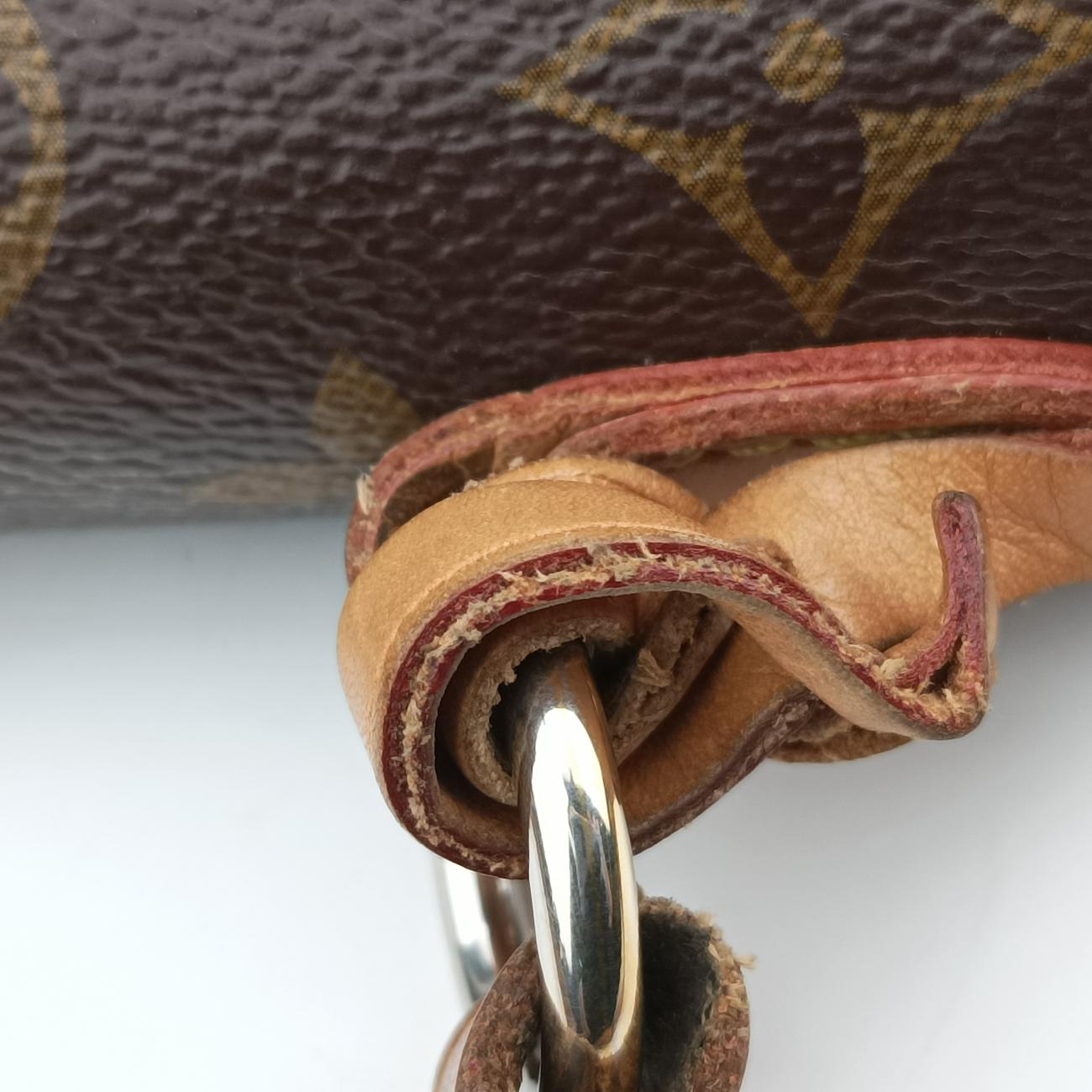 Pre-owned Louis Vuitton Cluny BB Brown Monogram canvas x calf leather M42738 handbag | stylenewstar