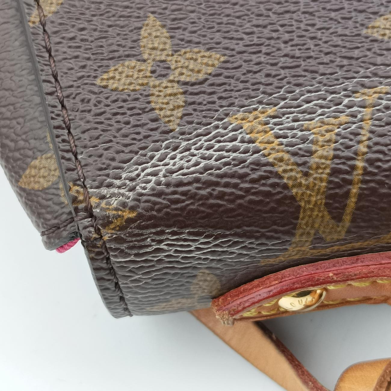 Pre-owned Louis Vuitton Cluny BB Brown Monogram canvas x calf leather M42738 handbag | stylenewstar