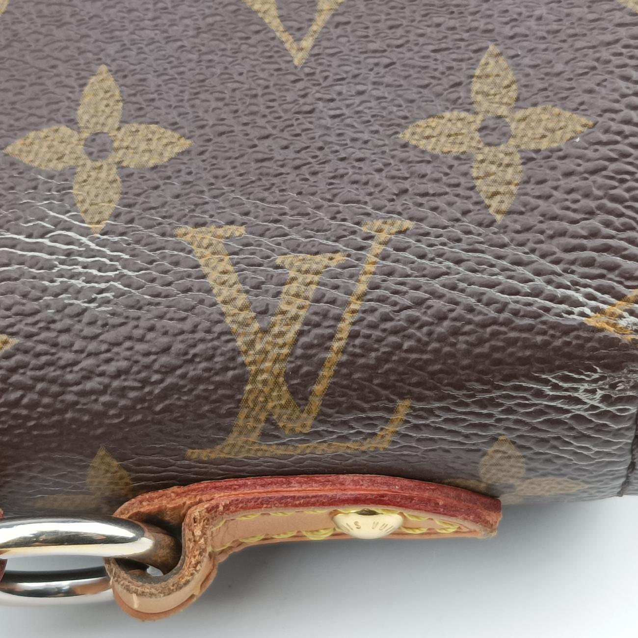 Pre-owned Louis Vuitton Cluny BB Brown Monogram canvas x calf leather M42738 handbag | stylenewstar