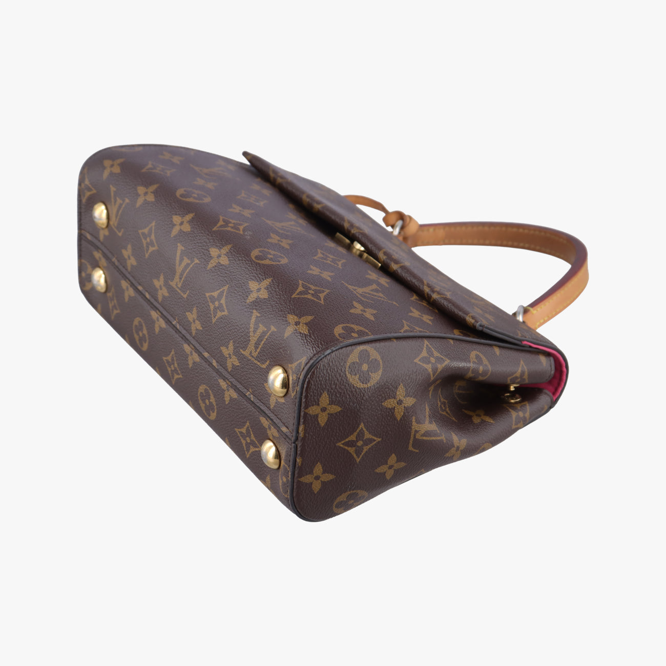 Pre-owned Louis Vuitton Cluny BB Brown Monogram canvas x calf leather M42738 handbag | stylenewstar