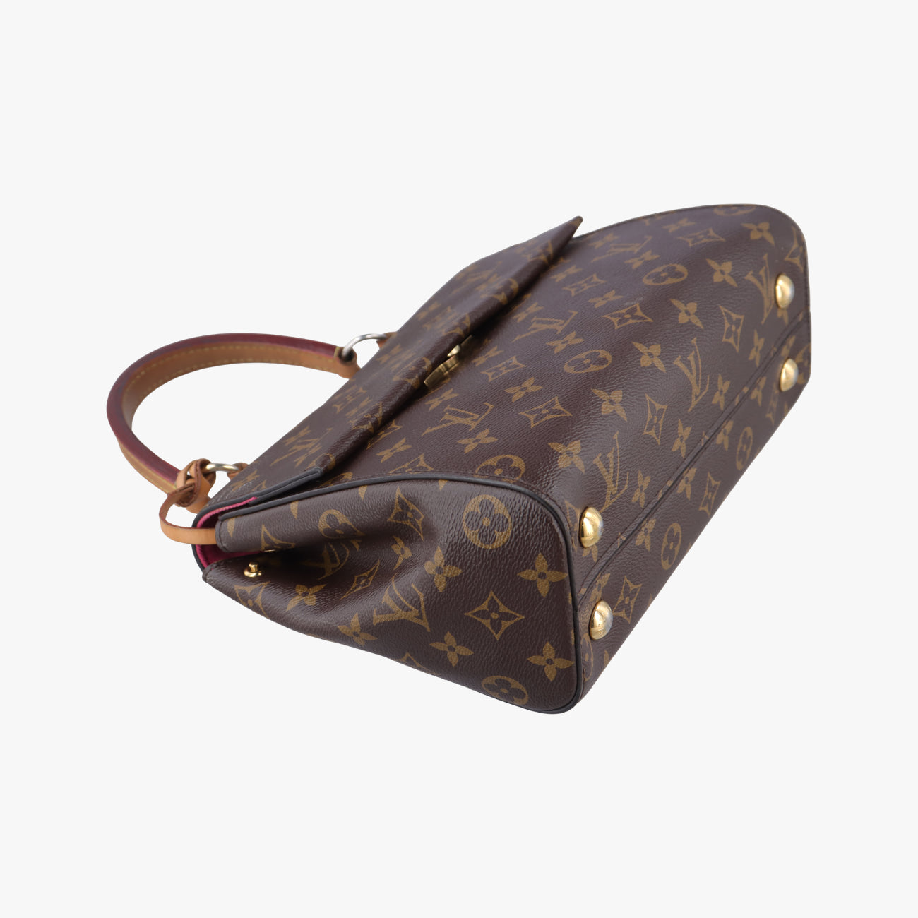 Pre-owned Louis Vuitton Cluny BB Brown Monogram canvas x calf leather M42738 handbag | stylenewstar