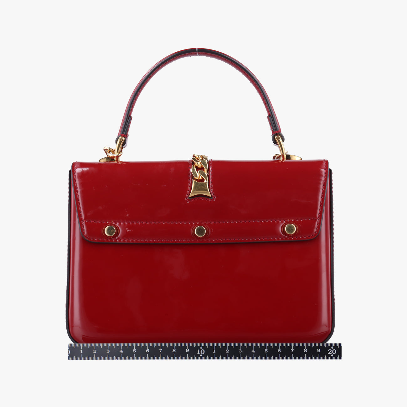 Pre-owned Gucci Sylvie Red Patent 589479 shoulderbag | stylenewstar