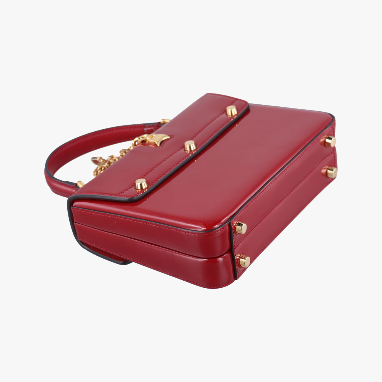 Pre-owned Gucci Sylvie Red Patent 589479 shoulderbag | stylenewstar