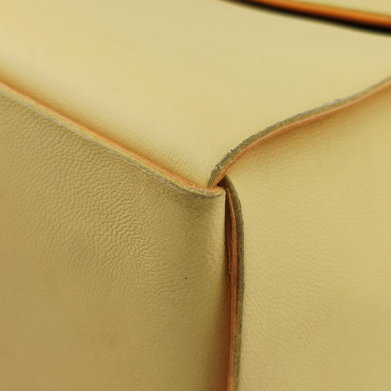 Pre-owned Bottega Veneta THE ARCO Tote Yellow lambskin  handbag | stylenewstar