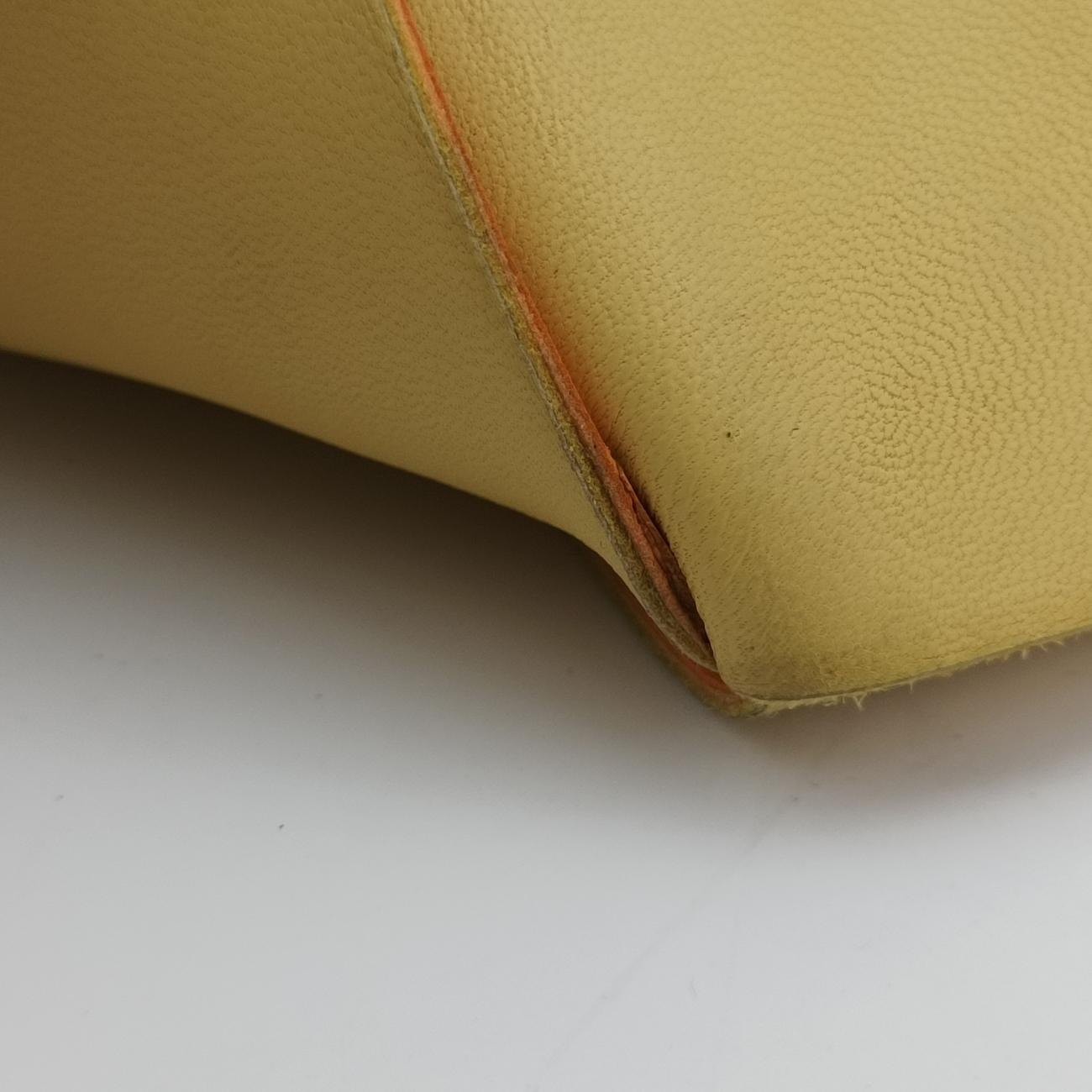 Pre-owned Bottega Veneta THE ARCO Tote Yellow lambskin  handbag | stylenewstar