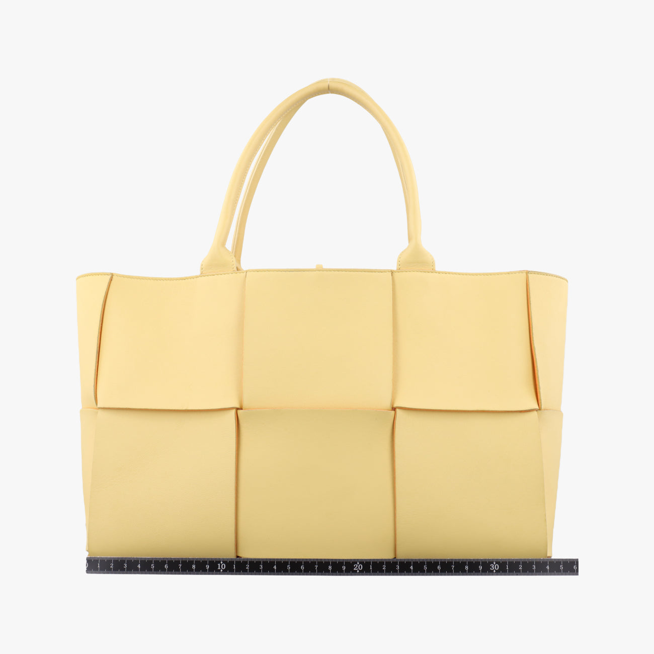 Pre-owned Bottega Veneta THE ARCO Tote Yellow lambskin  handbag | stylenewstar