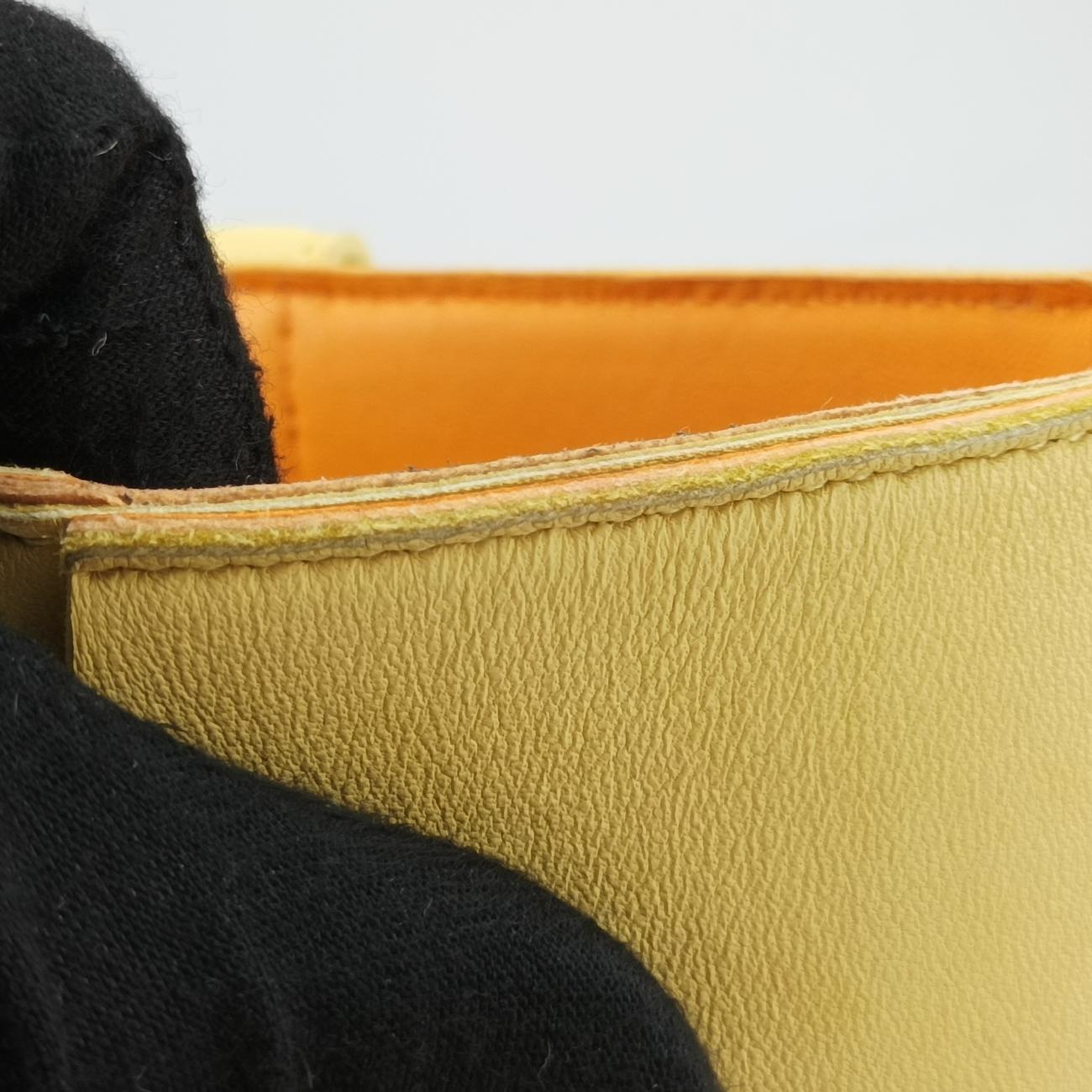 Pre-owned Bottega Veneta THE ARCO Tote Yellow lambskin  handbag | stylenewstar