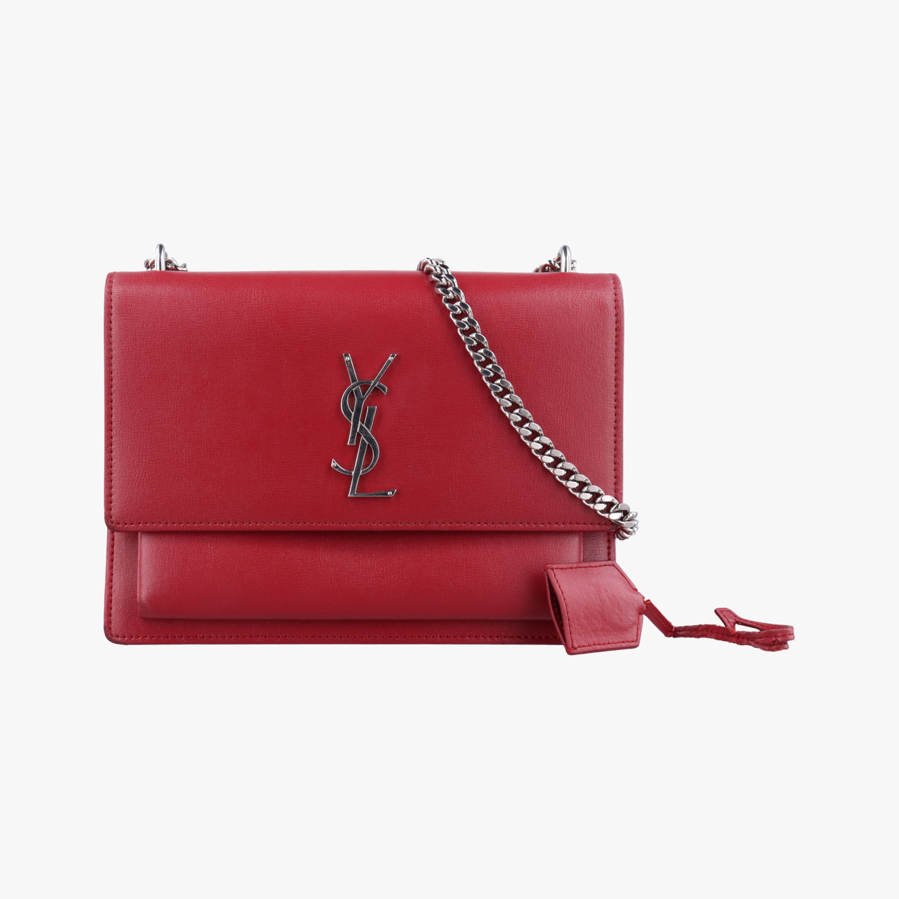Pre-owned Yves Saint Laurent SUNSET Red Leather 442906 shoulderbag | stylenewstar