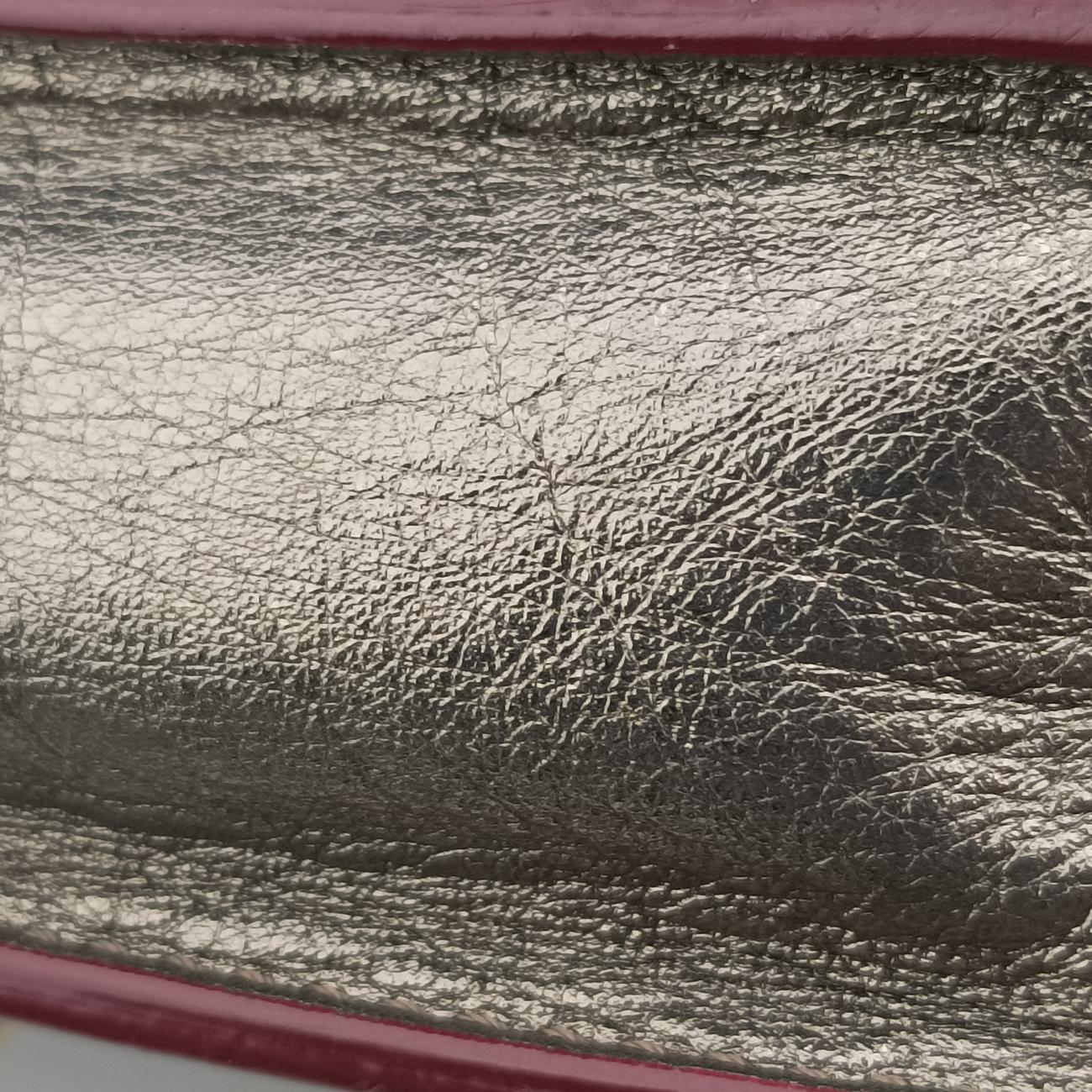 Vintage Fendi studded Kan I Metallic Gray Gold Leather 8M0381 shoulderbag | stylenewstar