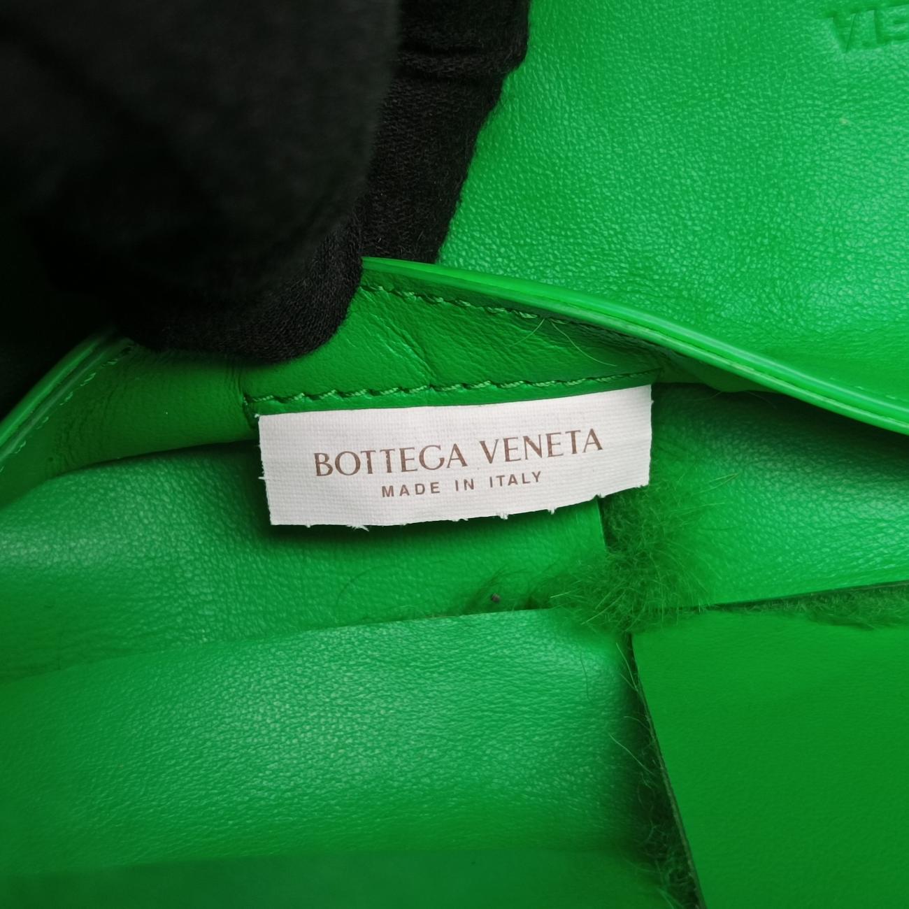 Pre-owned Bottega Veneta Sac Cabas Arco Green Lambswool  handbag | stylenewstar