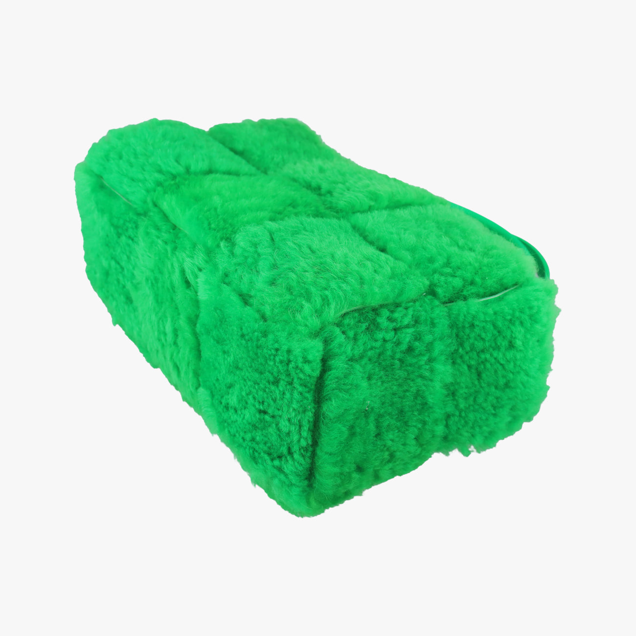 Pre-owned Bottega Veneta Sac Cabas Arco Green Lambswool  handbag | stylenewstar