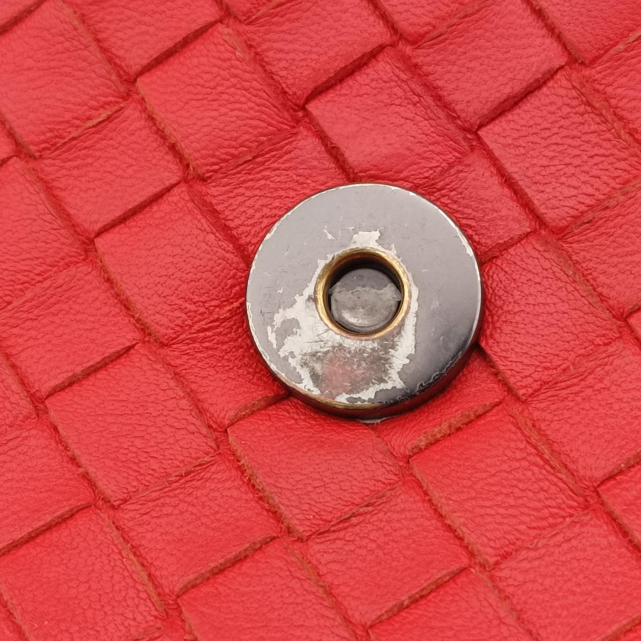 Secondhand Bottega Veneta Intrecciato Olimpia Red lambskin  shoulderbag | stylenewstar