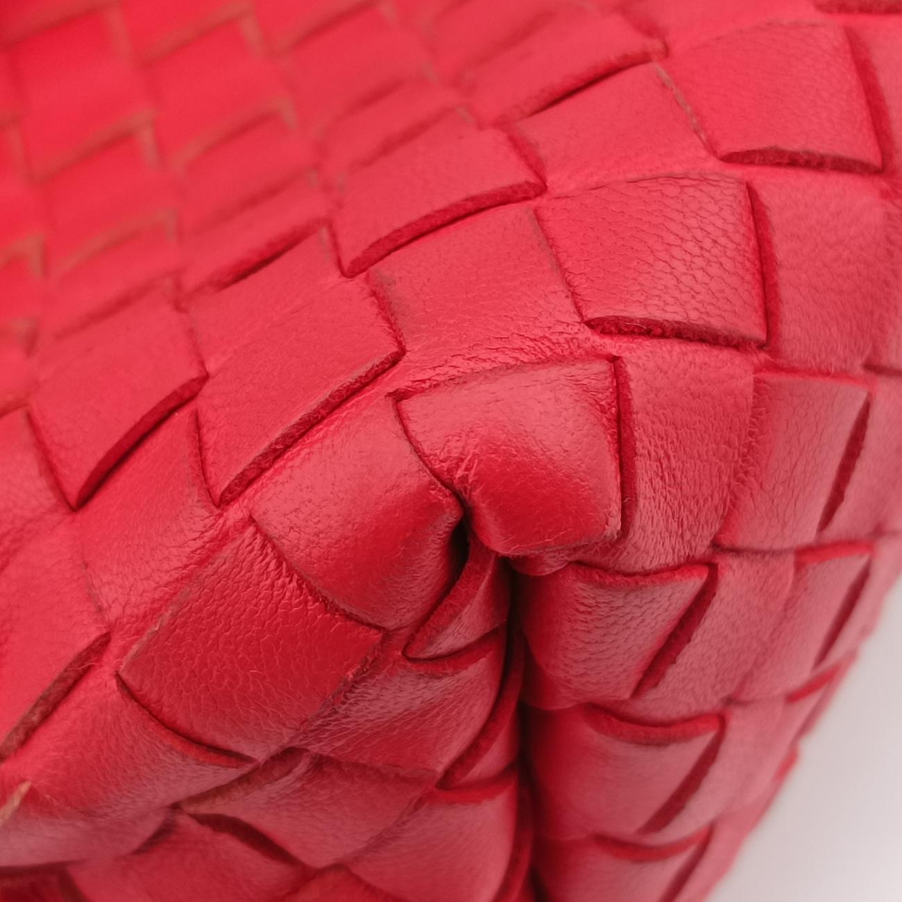 Secondhand Bottega Veneta Intrecciato Olimpia Red lambskin  shoulderbag | stylenewstar