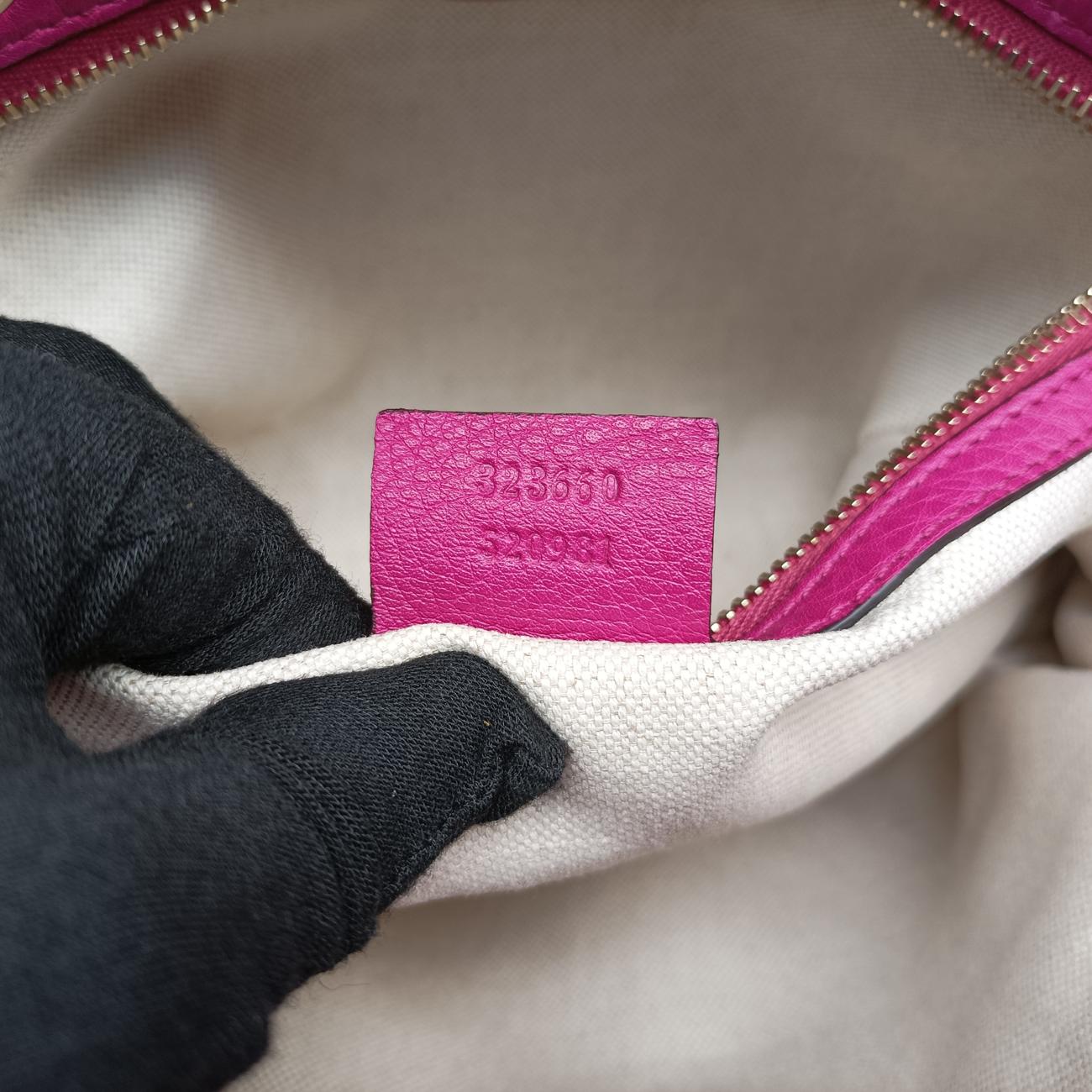 Pre-owned Gucci Bamboo Shopper Rose Leather 323660 shoulderbag | stylenewstar