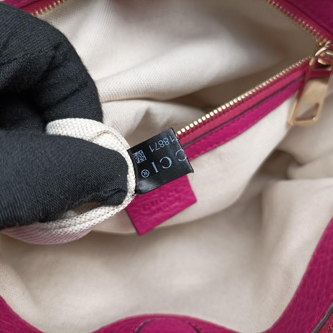 Pre-owned Gucci Bamboo Shopper Rose Leather 323660 shoulderbag | stylenewstar