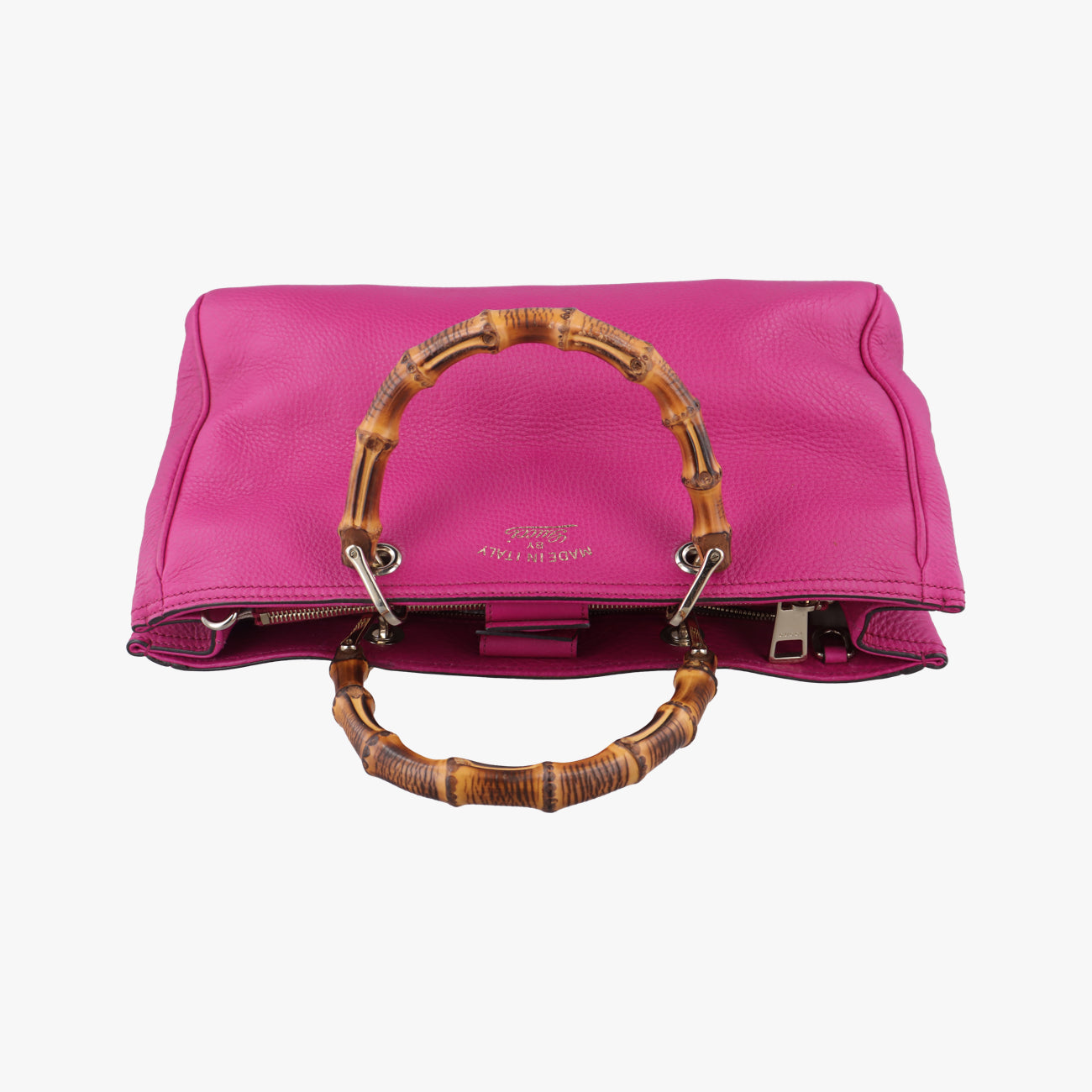 Pre-owned Gucci Bamboo Shopper Rose Leather 323660 shoulderbag | stylenewstar