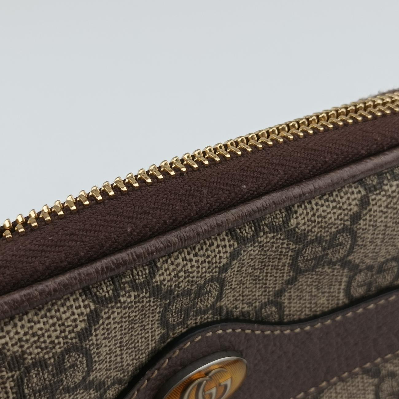 Pre-owned Gucci Ophidia Brown×Multicolour PVC coated canvas 519308 bum bag/waist bag | stylenewstar