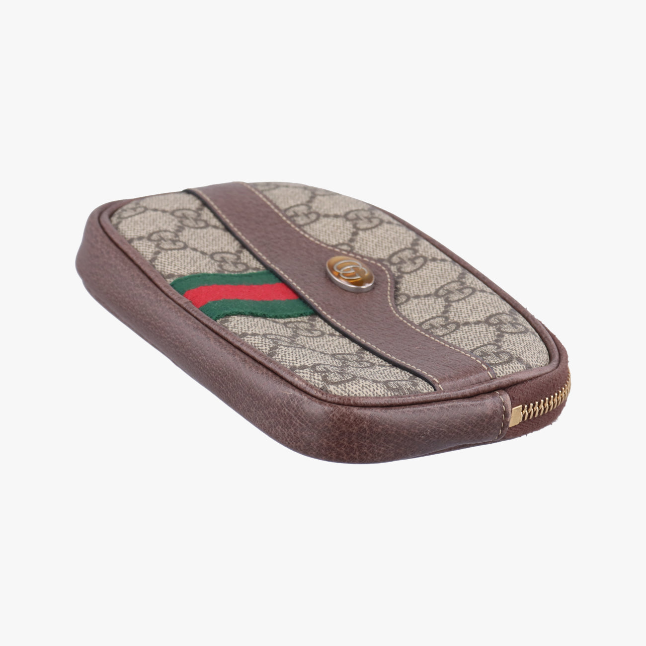 Pre-owned Gucci Ophidia Brown×Multicolour PVC coated canvas 519308 bum bag/waist bag | stylenewstar