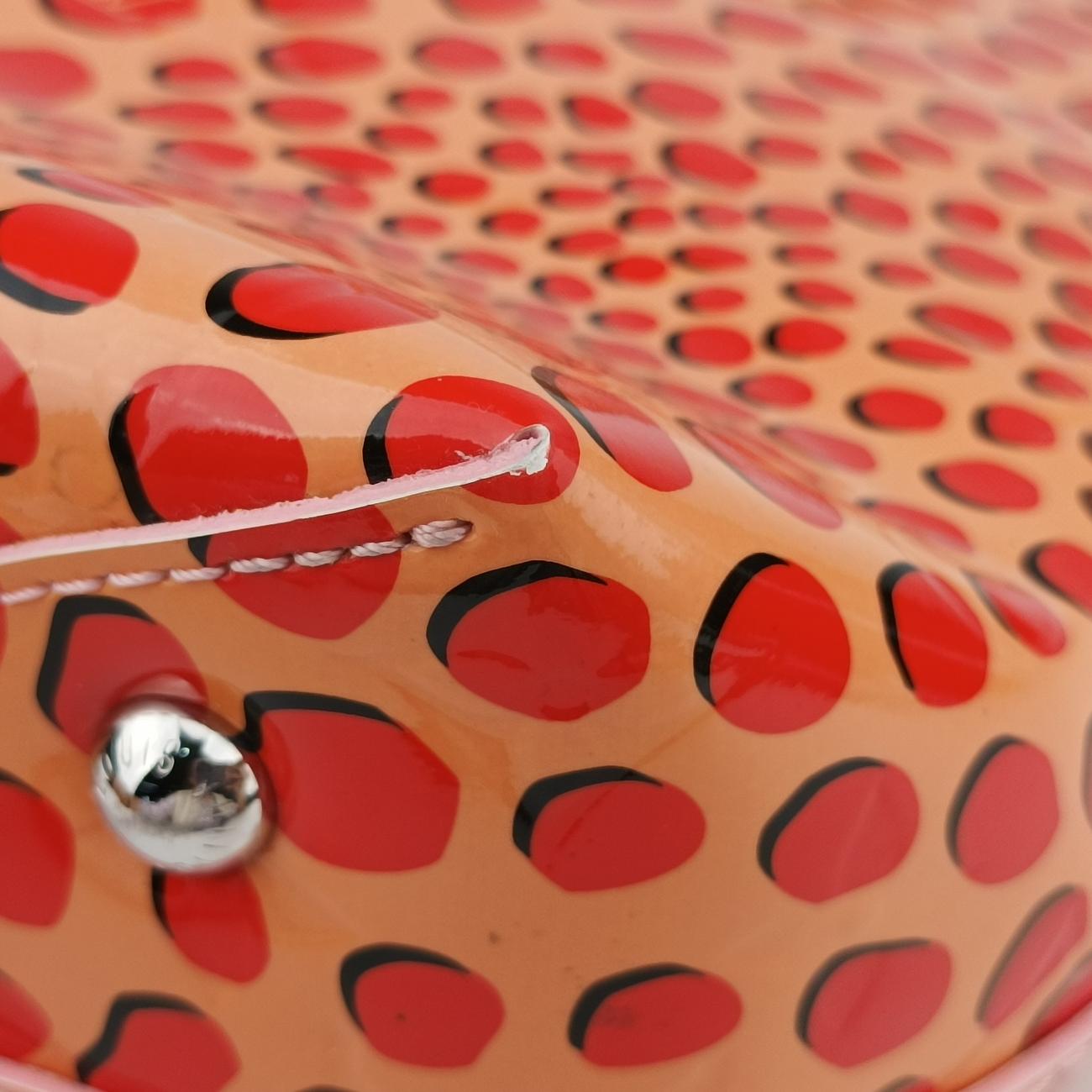 Pre-owned Louis Vuitton Jungle Dot Sugar Pink×Poppy Red Vernis M42032 handbag | stylenewstar