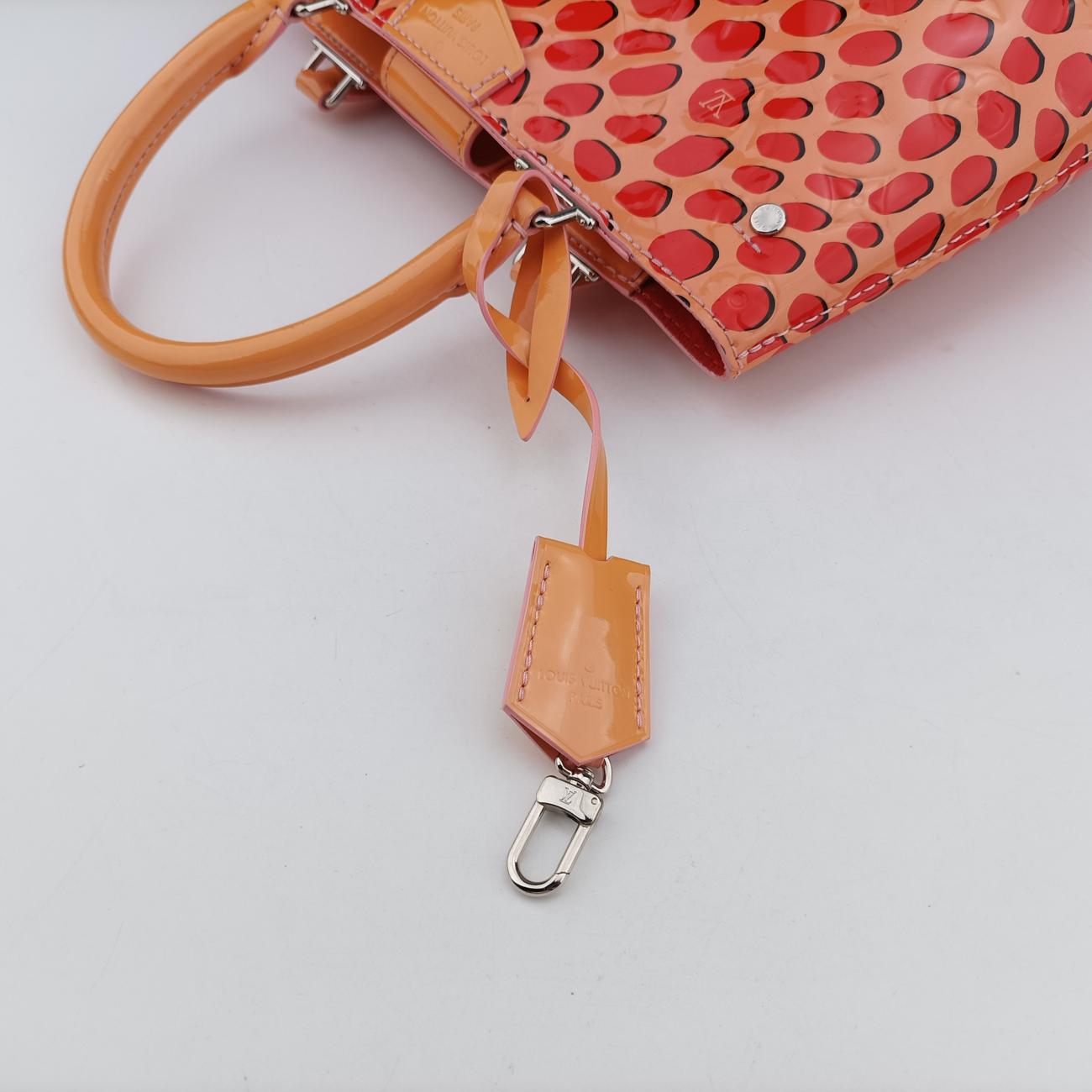 Pre-owned Louis Vuitton Jungle Dot Sugar Pink×Poppy Red Vernis M42032 handbag | stylenewstar