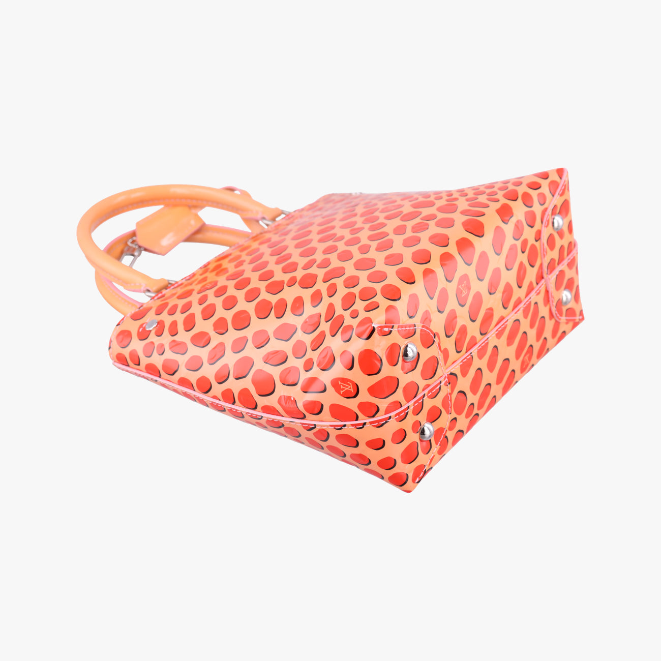 Pre-owned Louis Vuitton Jungle Dot Sugar Pink×Poppy Red Vernis M42032 handbag | stylenewstar