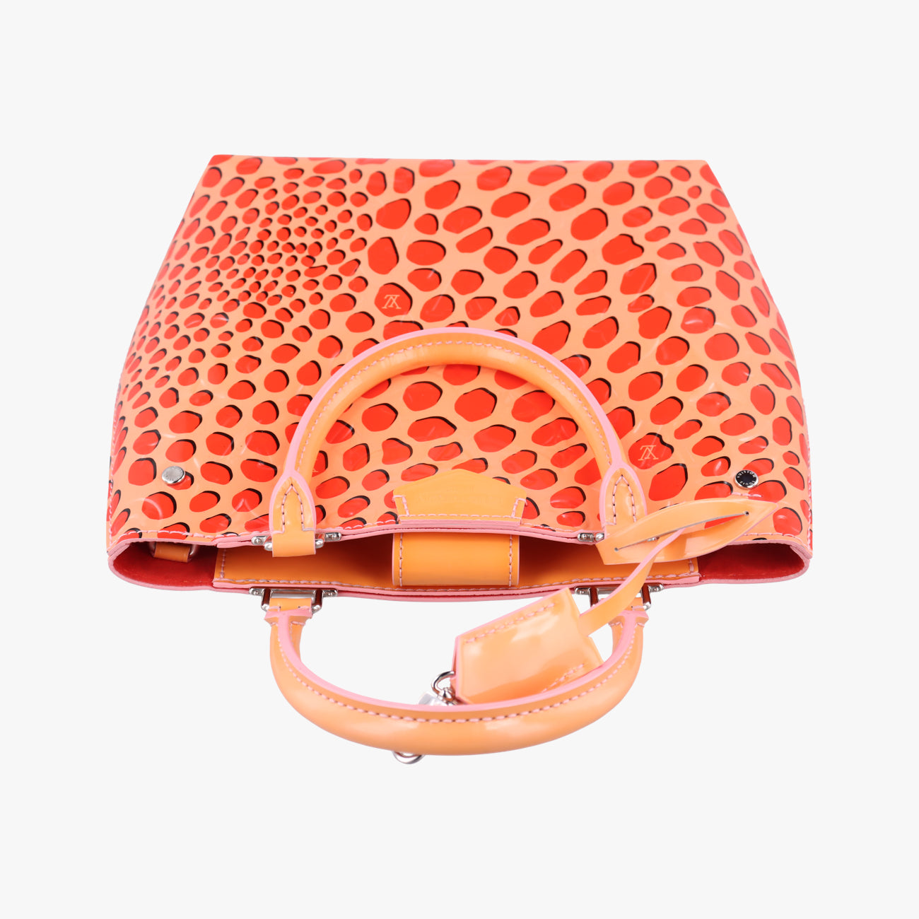 Pre-owned Louis Vuitton Jungle Dot Sugar Pink×Poppy Red Vernis M42032 handbag | stylenewstar