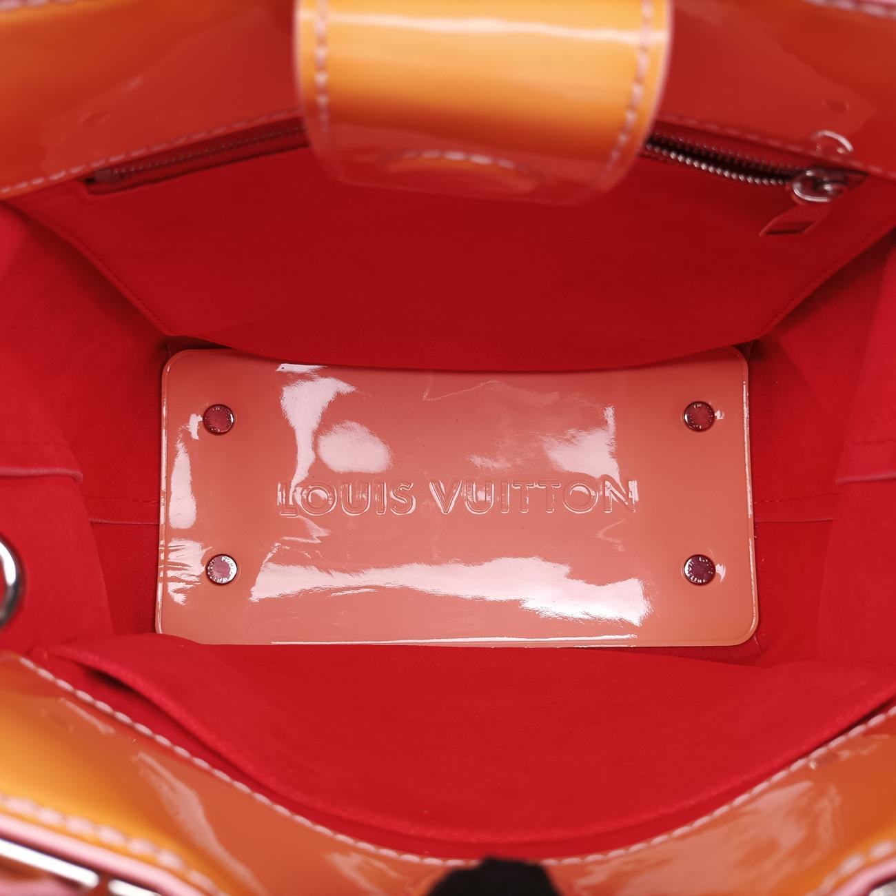 Pre-owned Louis Vuitton Jungle Dot Sugar Pink×Poppy Red Vernis M42032 handbag | stylenewstar