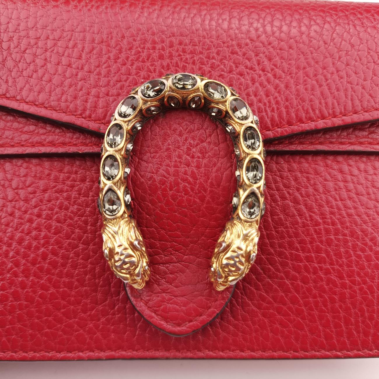Secondhand Gucci Dionysus Red Leather 476432 shoulderbag | stylenewstar