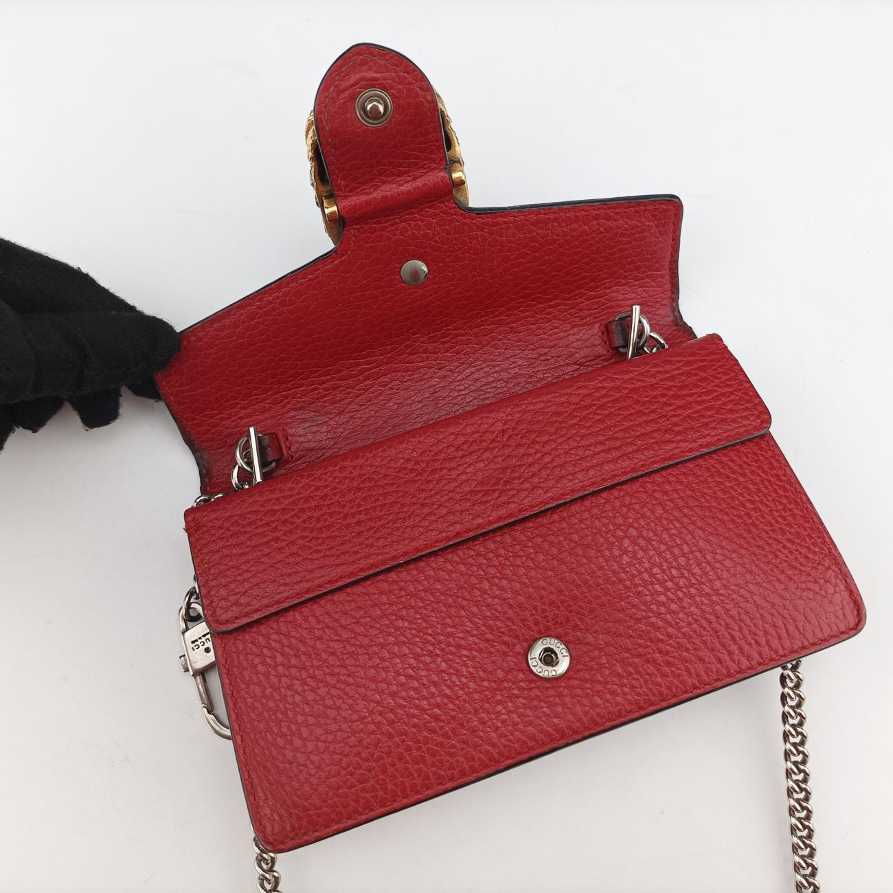 Secondhand Gucci Dionysus Red Leather 476432 shoulderbag | stylenewstar