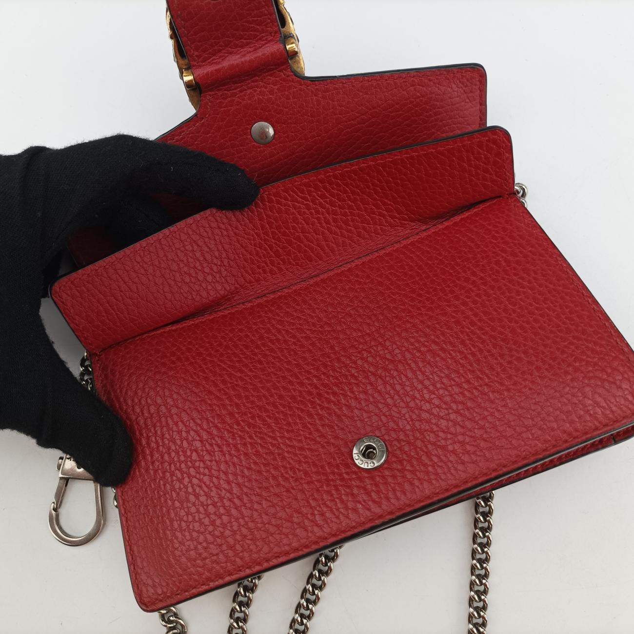 Secondhand Gucci Dionysus Red Leather 476432 shoulderbag | stylenewstar